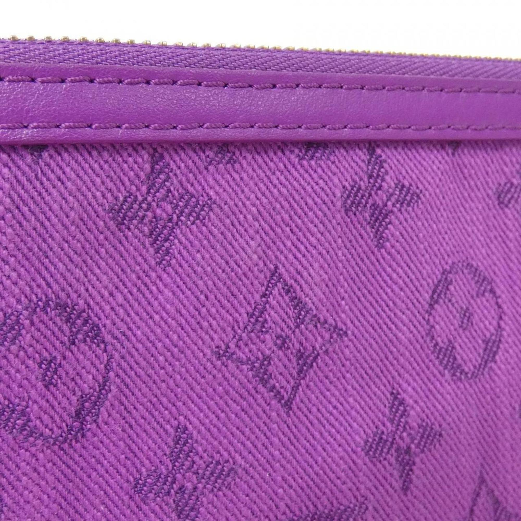 Louis Vuitton Marron Purple Coated Canvas Denim Shoulder Bag (Pre-Owned)