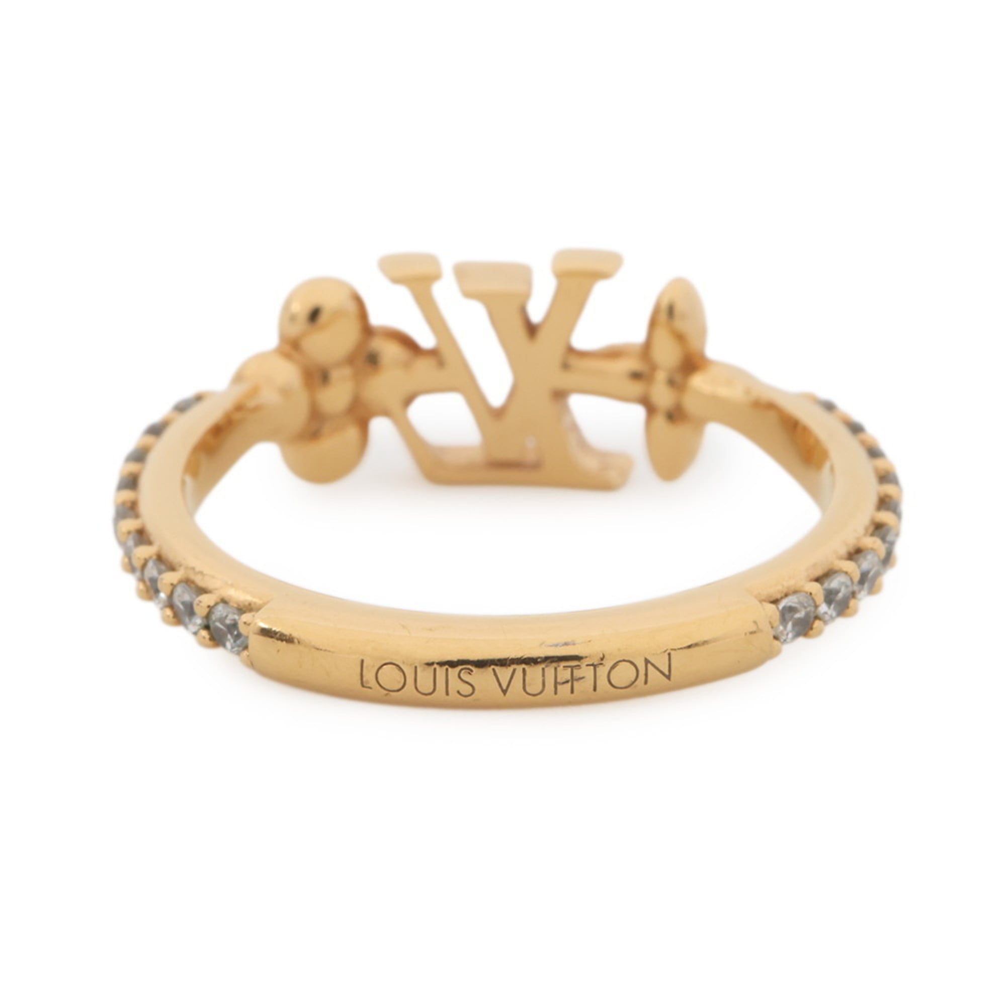 Louis Vuitton Gold Gold Plating Band Ring (Pre-Owned)