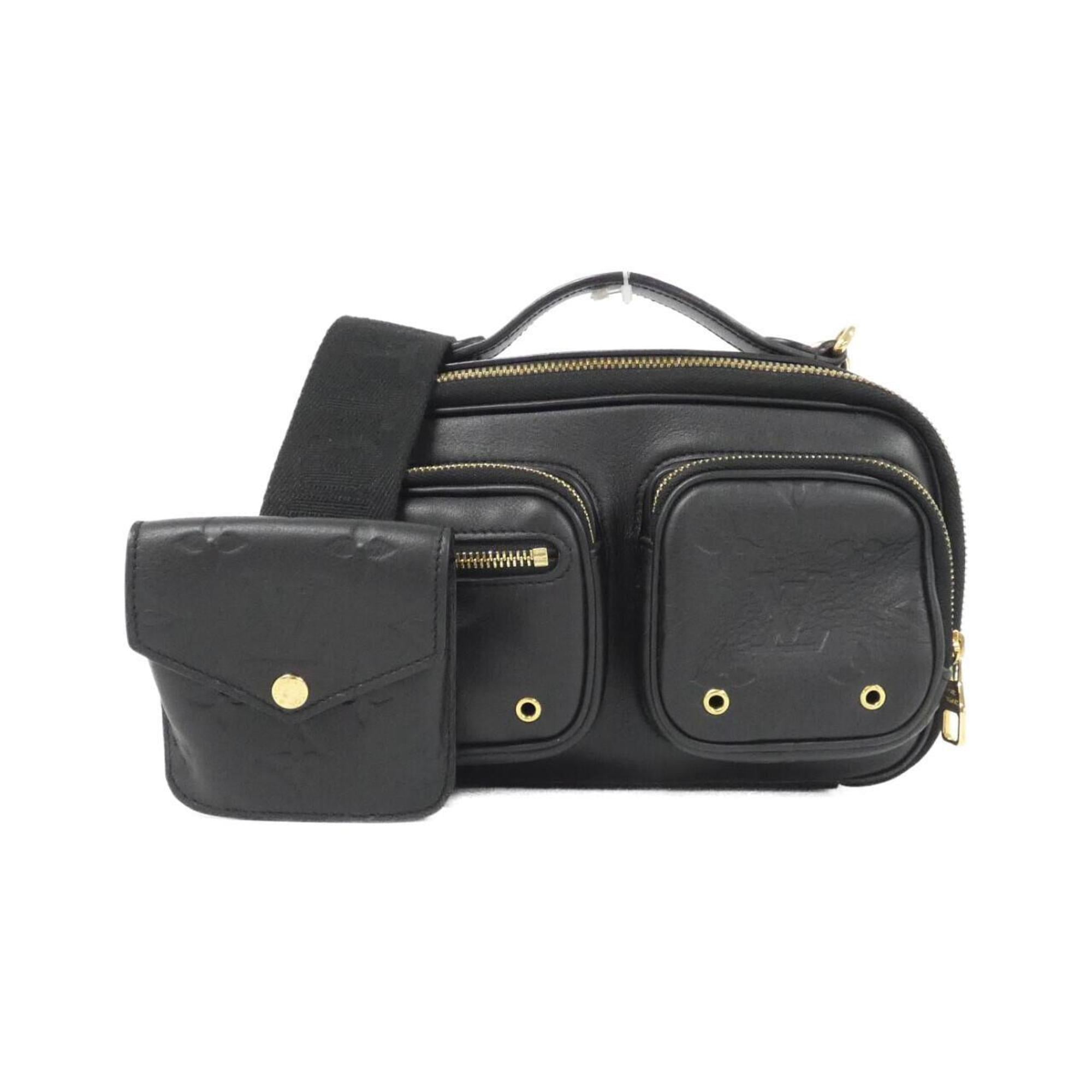 Louis Vuitton Black Leather Shoulder Bag (Pre-Owned)