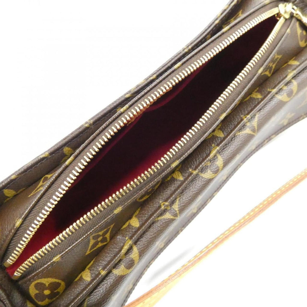 Louis Vuitton Marron Coated Canvas Shoulder Bag (Pre-Owned)
