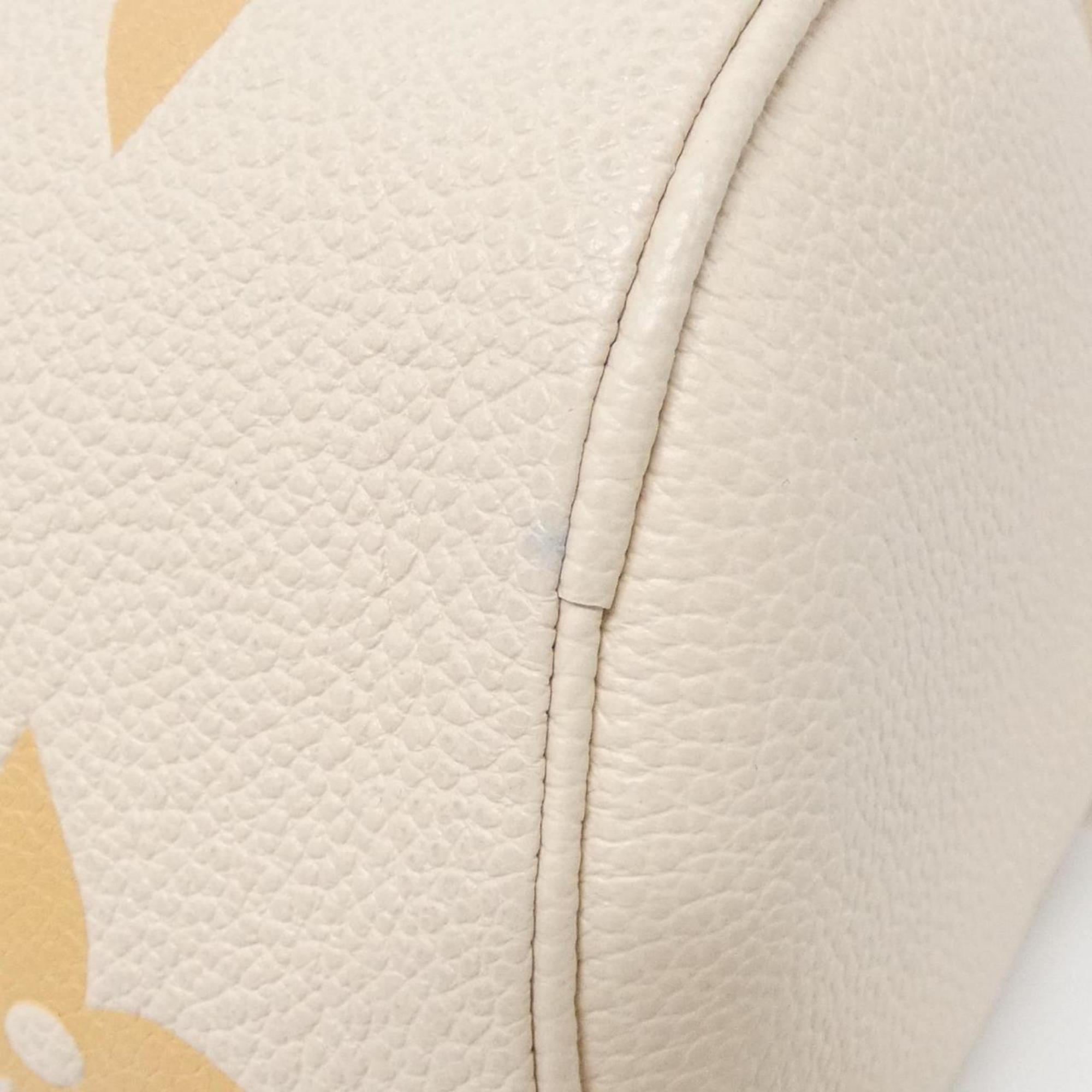 Louis Vuitton Monogram Empreinte Cream Saffron Leather Shoulder Bag (Pre-Owned)