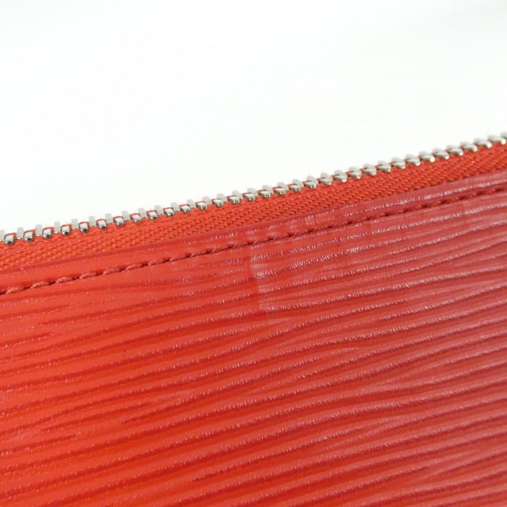 Louis Vuitton Red Color Rouge Leather Handbag Pochette (Pre-Owned)