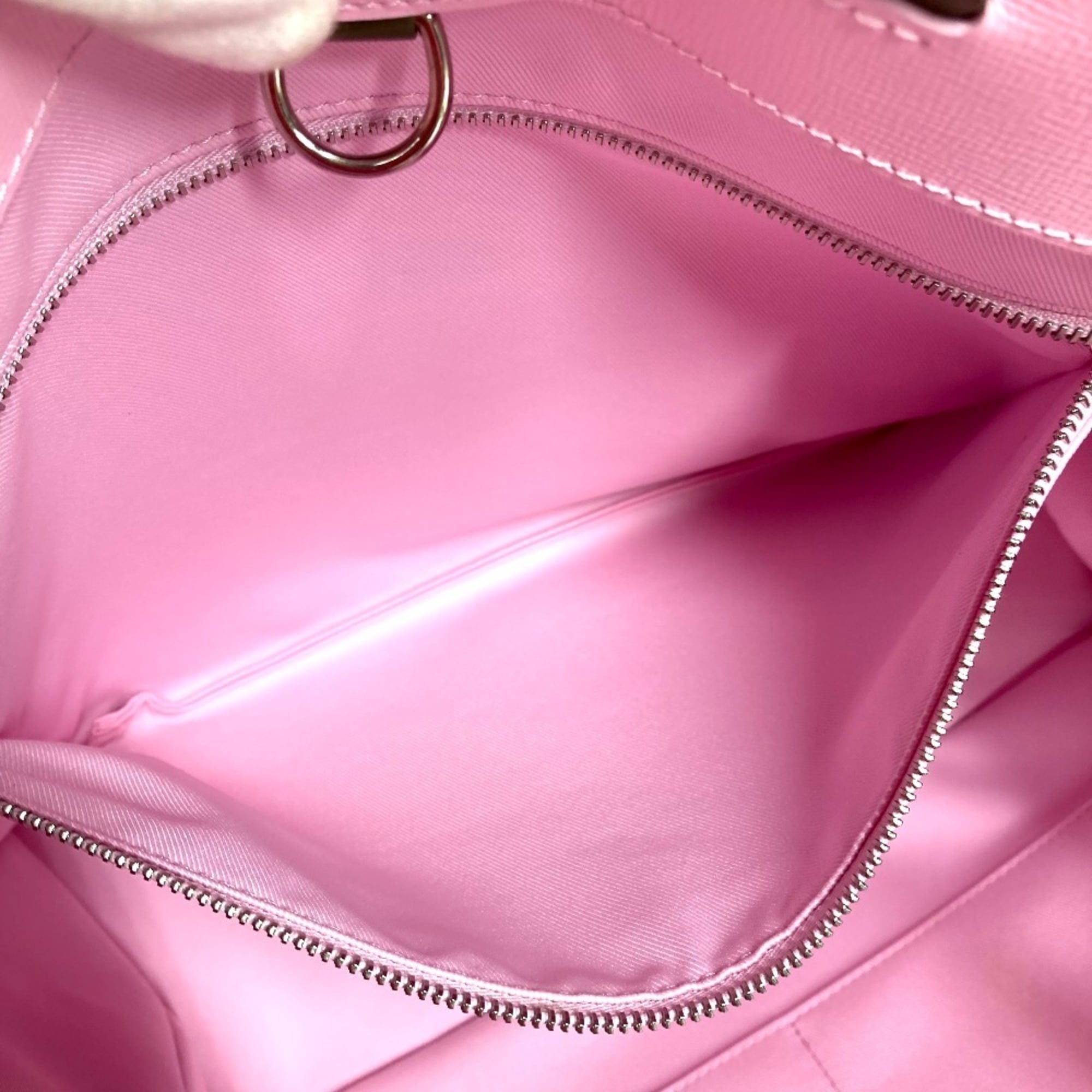 Louis Vuitton Pink Leather Shopping Bag Shoulder Bag Tote Bag (Pre-Owned)