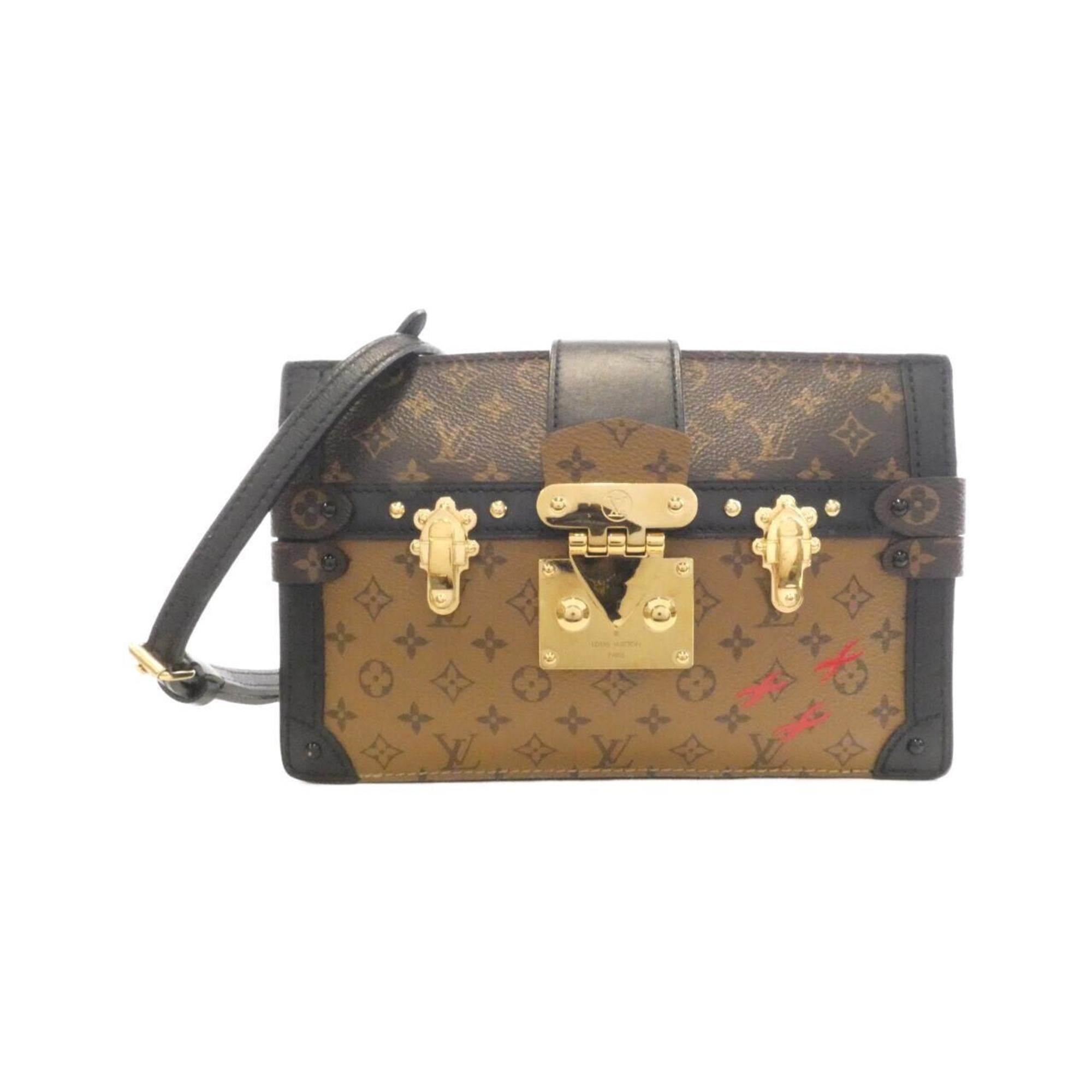 Louis Vuitton Marron Coated Canvas Shoulder Bag (Pre-Owned)