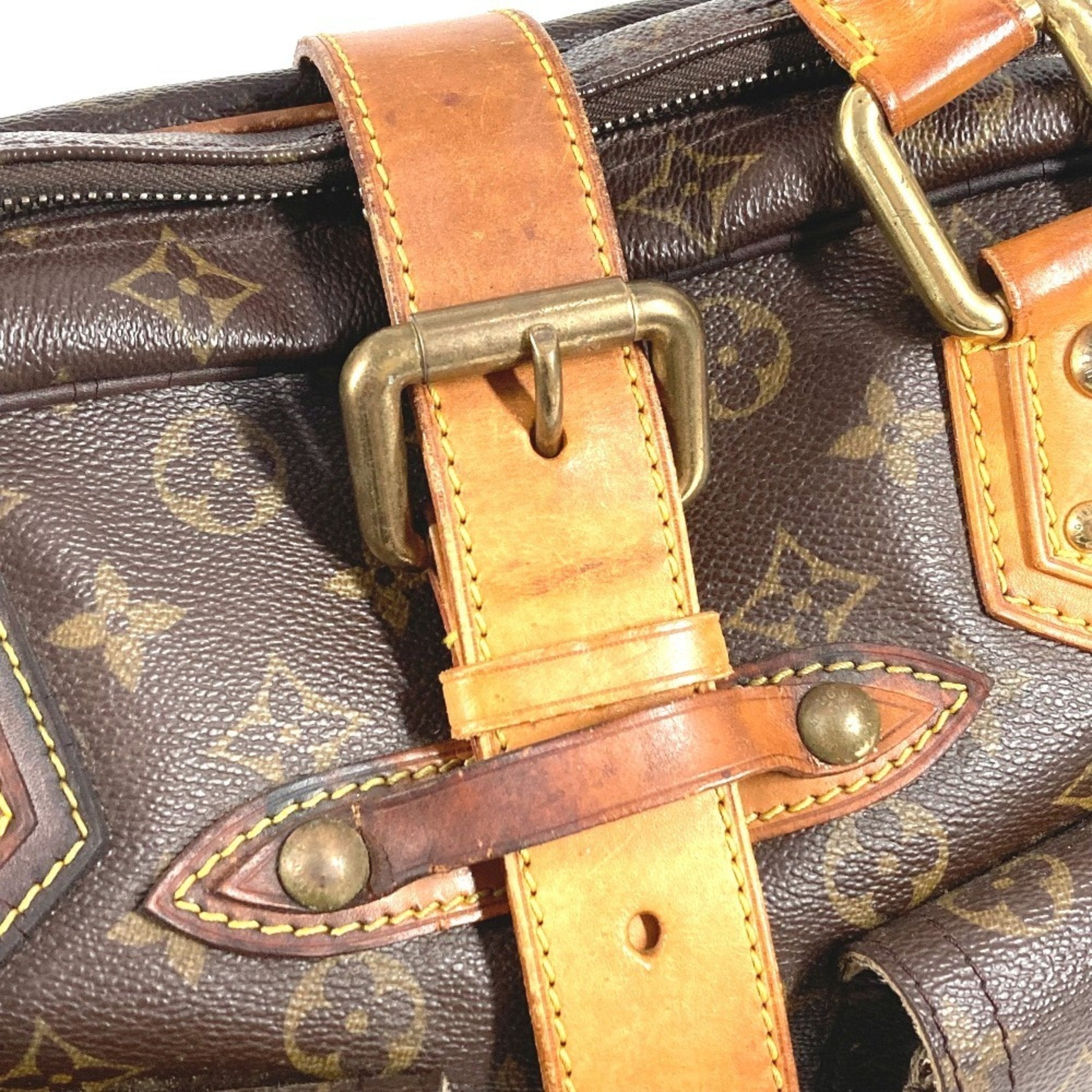 Louis Vuitton Brown Monogram Monogram Boston Bag Handbag Shoulder Bag (Pre-Owned)
