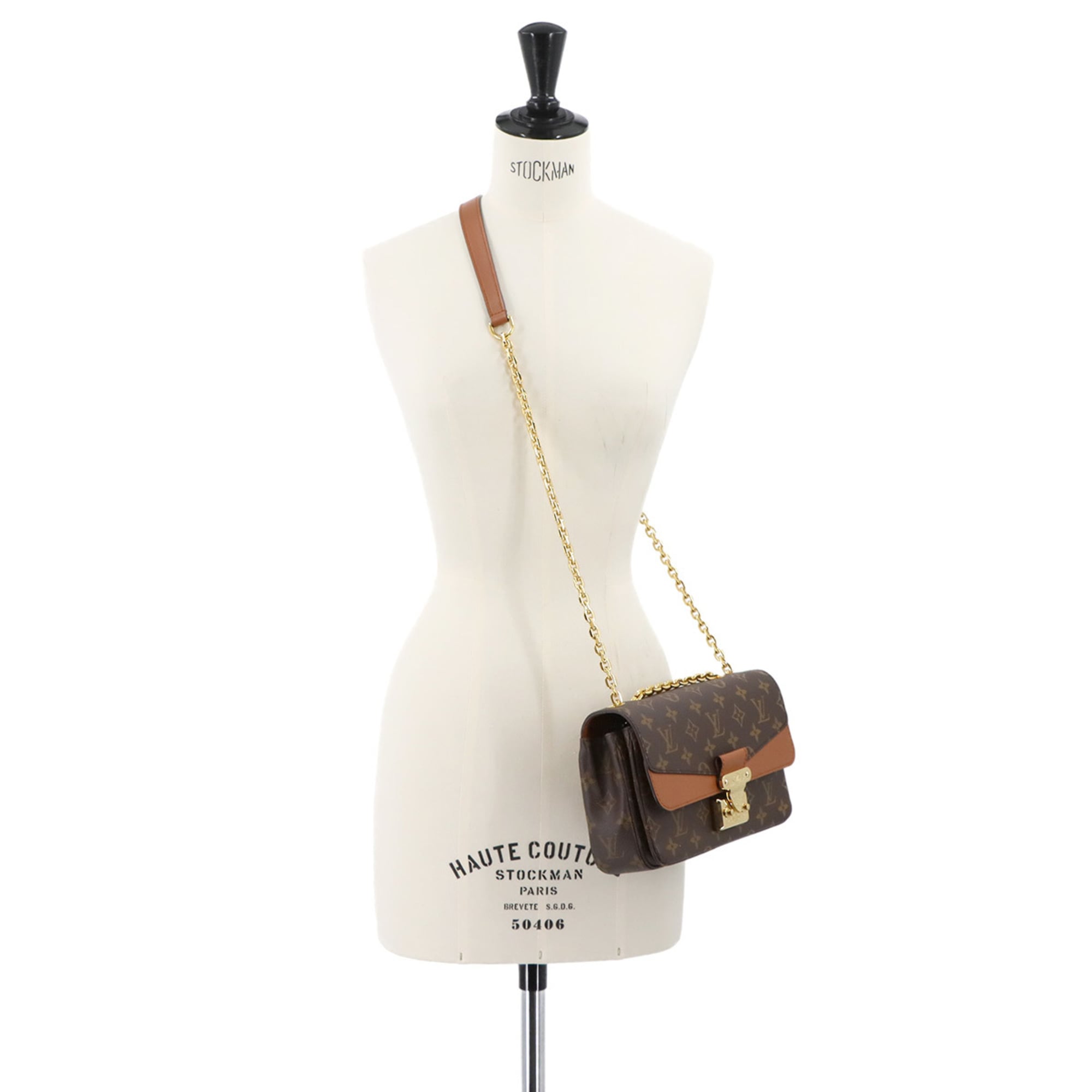 Louis Vuitton Caramel Monogram Monogram Canvas Leather Shoulder Bag (Pre-Owned)