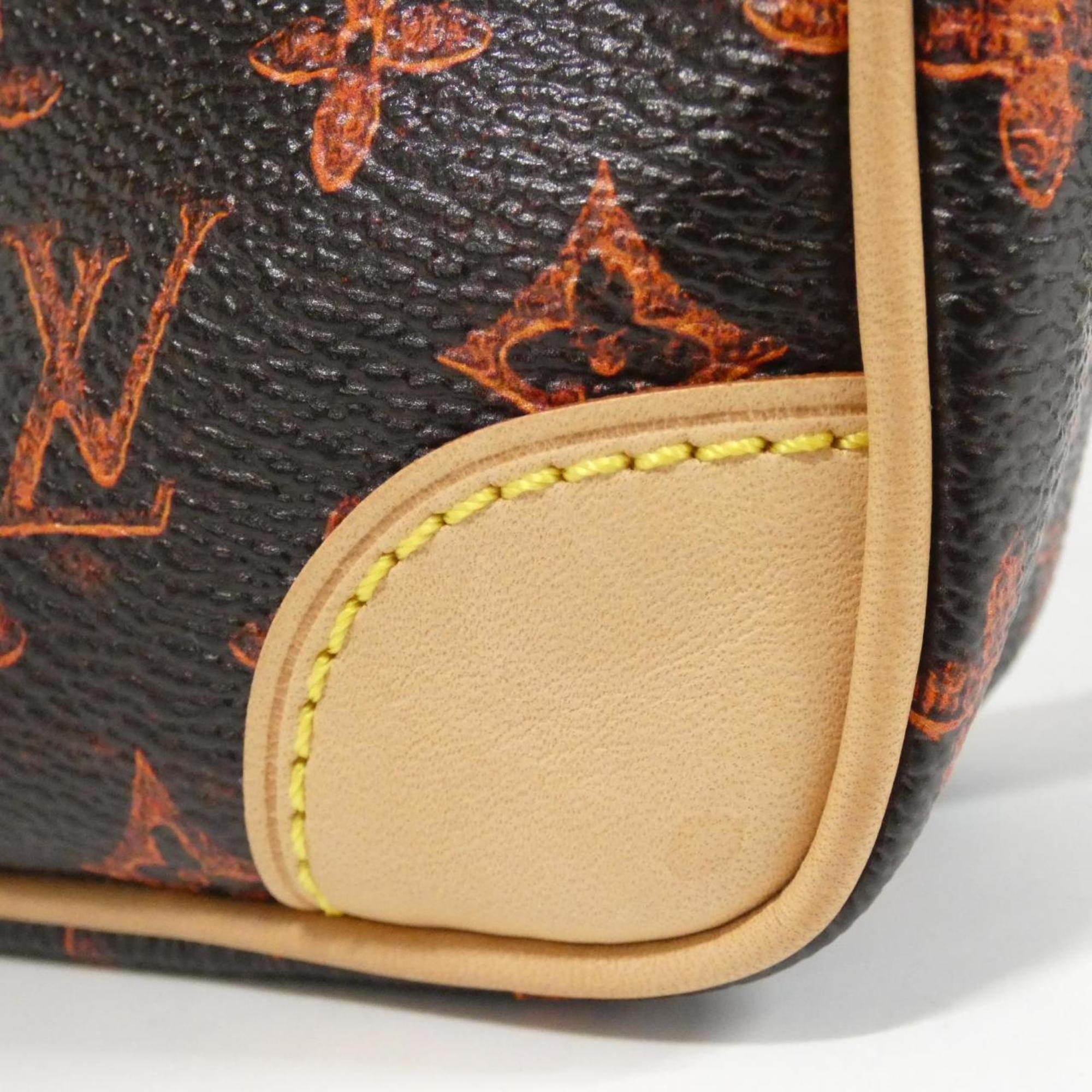 Louis Vuitton Marron Coated Canvas Shoulder Bag (Pre-Owned)