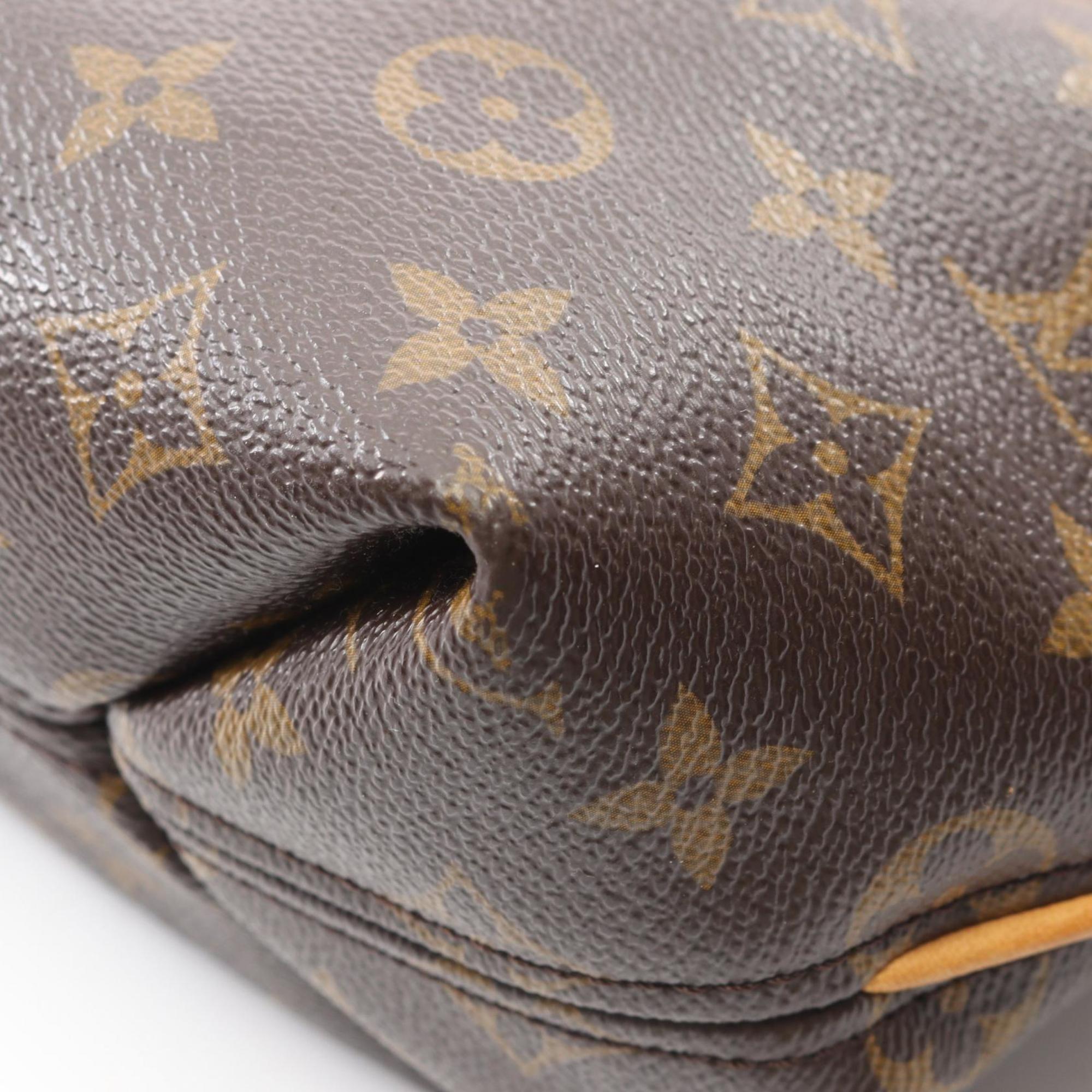 Louis Vuitton Monogram Brown Coated Canvas Leather Shoulder Bag (Pre-Owned)