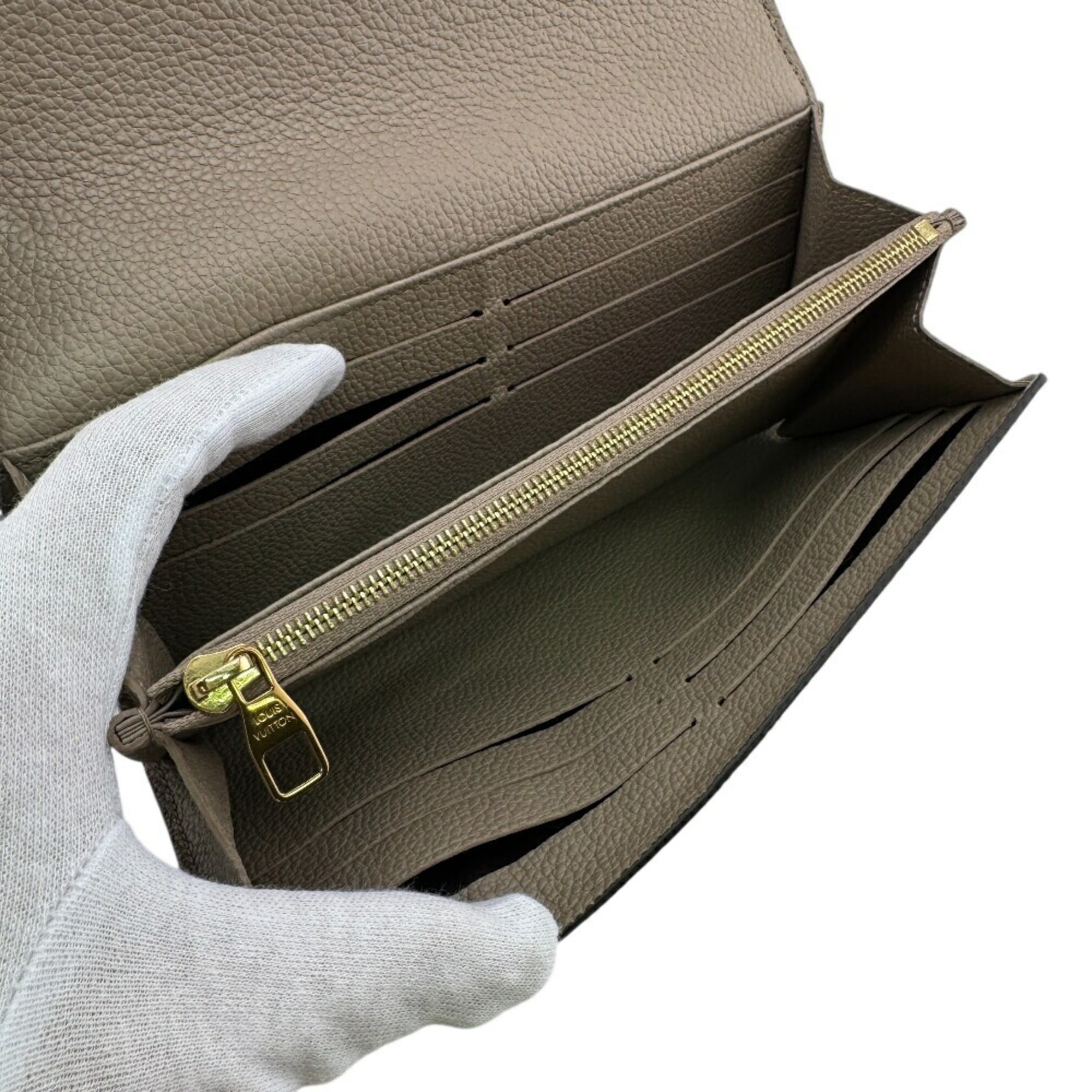 Louis Vuitton Beige Galle Monogram Empreinte Leather Long Wallet (Bi-Fold) (Pre-Owned)