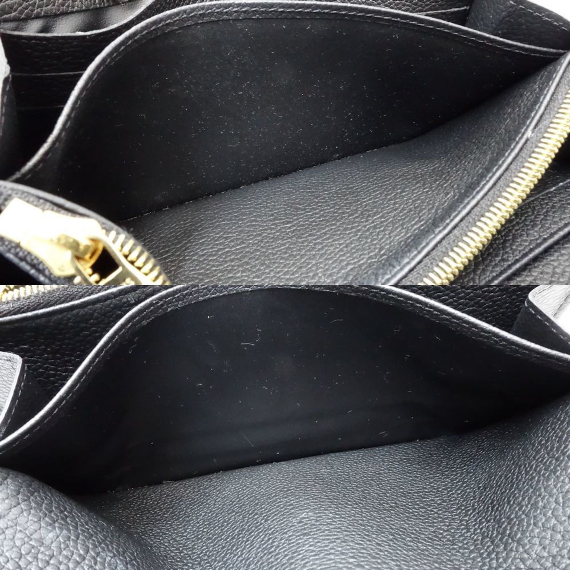 Louis Vuitton Beige Black Monogram Empreinte Long Wallet (Bi-Fold) (Pre-Owned)