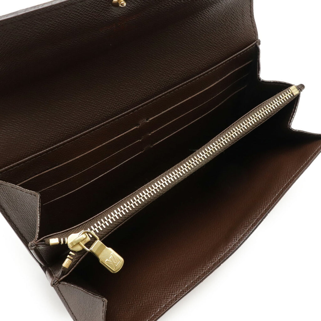 Louis Vuitton Brown Pvc Coated Canvas Damier Canvas Long Wallet (Bi-Fold) (Pre-Owned)