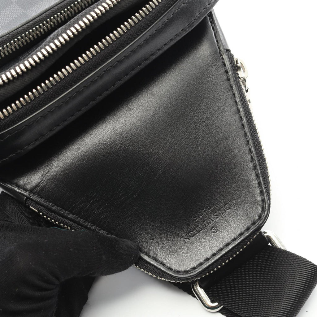Louis Vuitton Black Damier Graphite Coated Canvas Leather Fanny Pack Sling Bag (Pre-Owned)