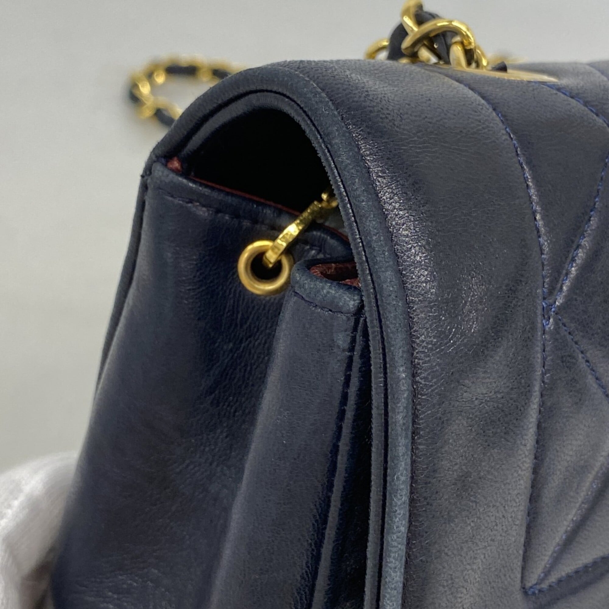Vintage CC Chain Flap Bag Quilted Lambskin Small