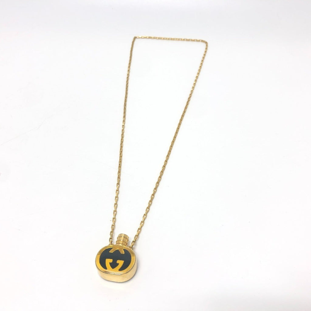 GG Perfume Bottle Chain Pendant Necklace Gold Small