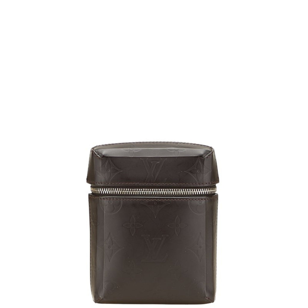 Louis Vuitton Monogram Glace Brown Leather Pouch (Pre-Owned)
