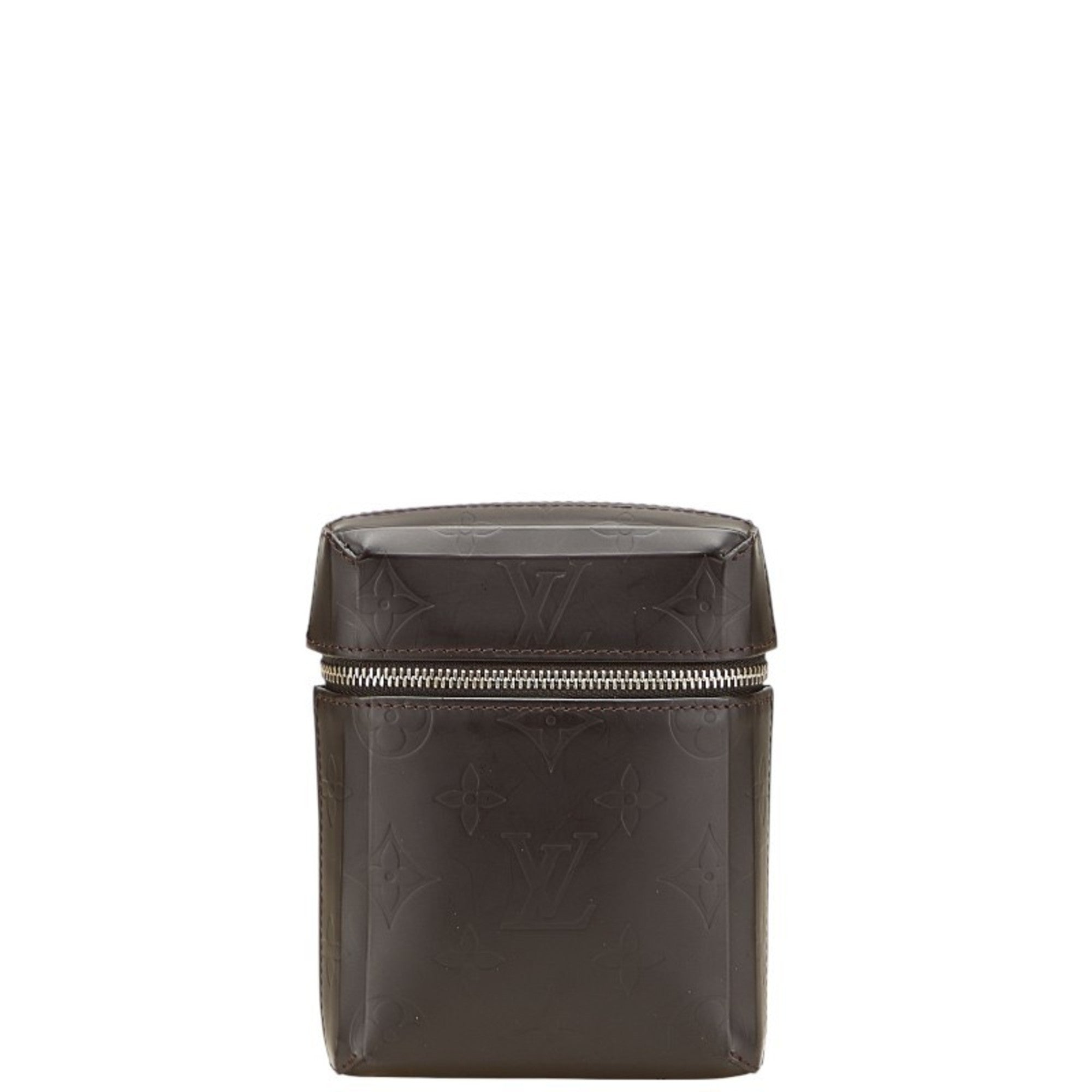 Louis Vuitton Monogram Glace Brown Leather Pouch (Pre-Owned)