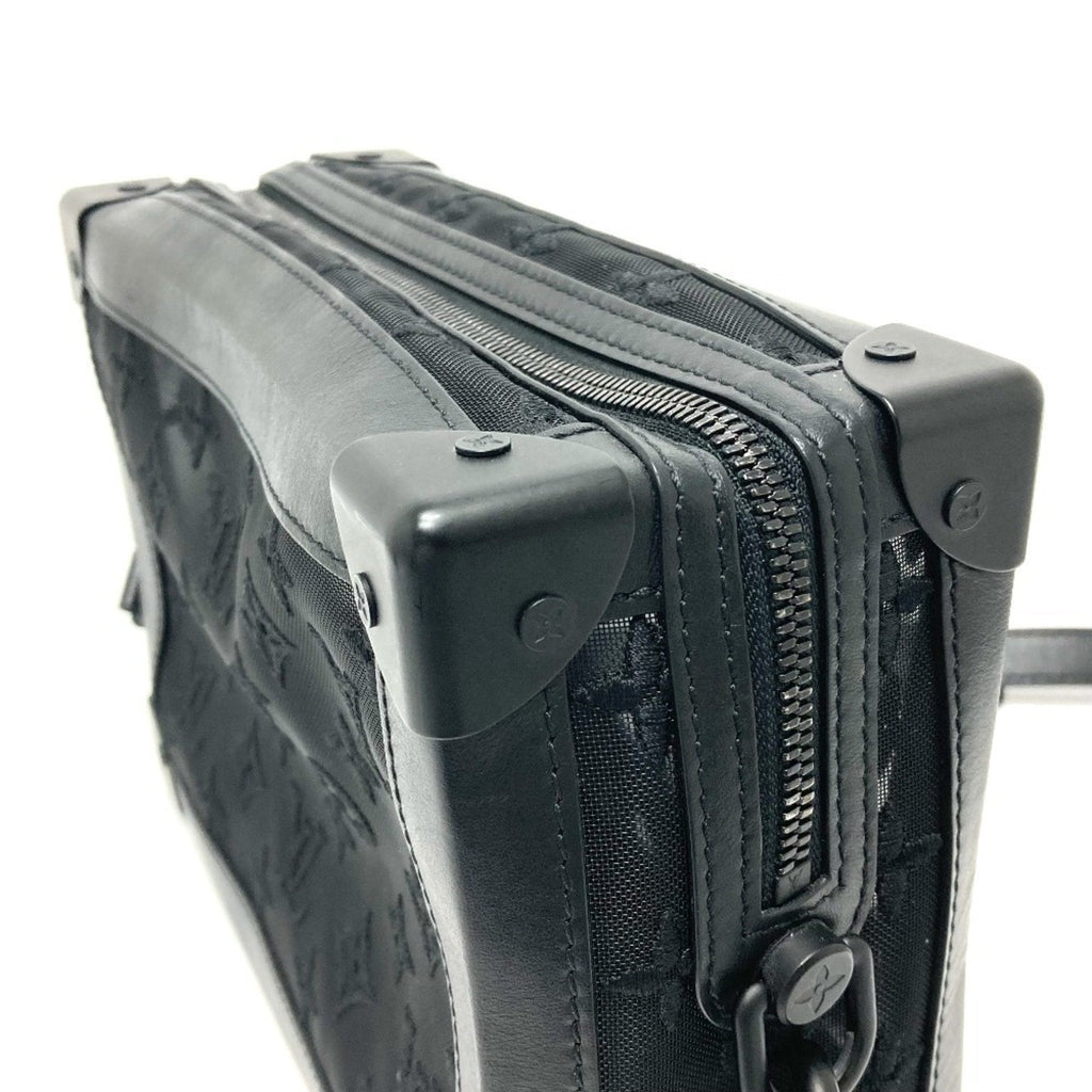 Louis Vuitton Black Mesh Leather Shoulder Bag (Pre-Owned)