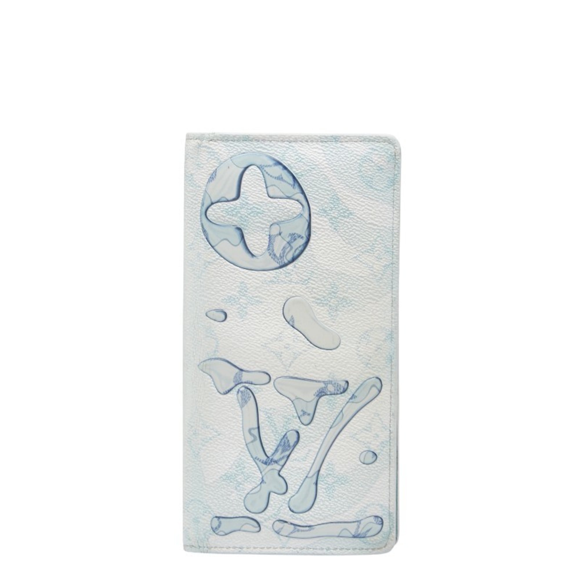 Louis Vuitton Light Blue Multi-Color Pvc Long Wallet (Bi-Fold) (Pre-Owned)