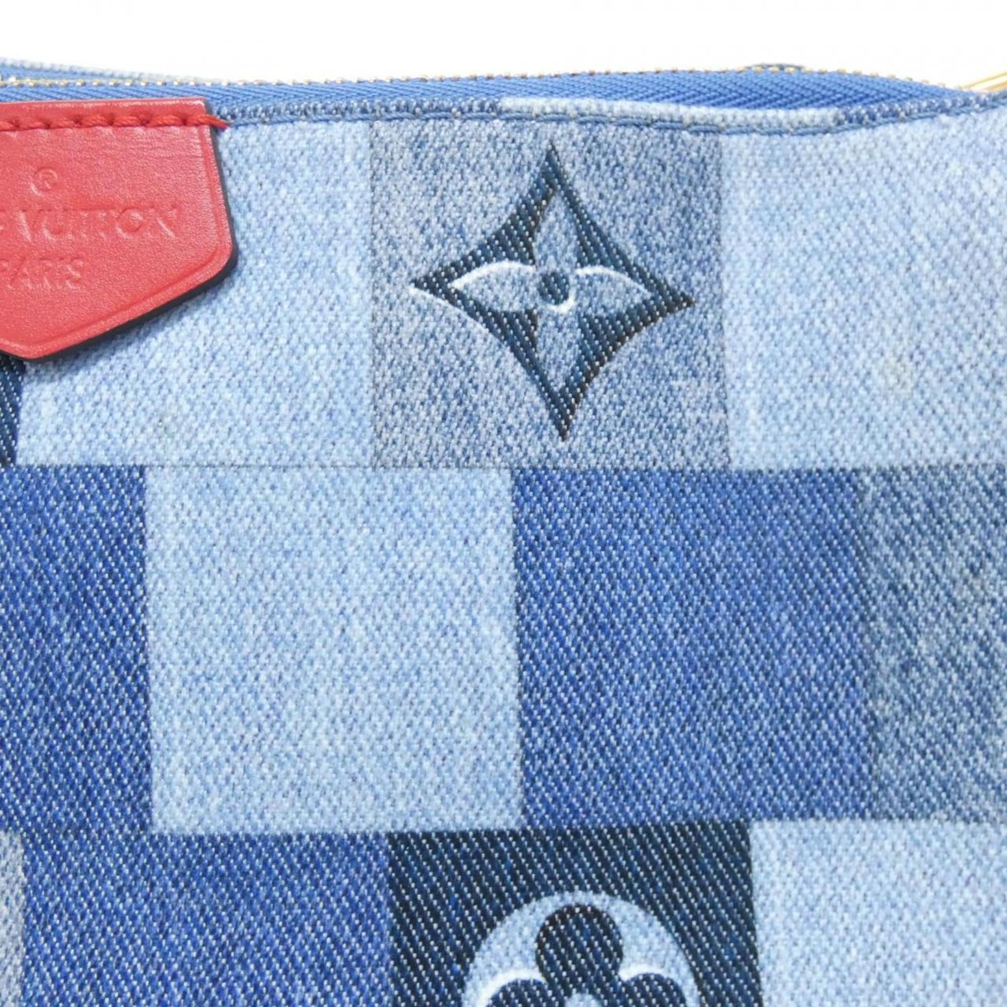 Louis Vuitton Blue Rouge Canvas Pochette Pouch Shoulder Bag (Pre-Owned)