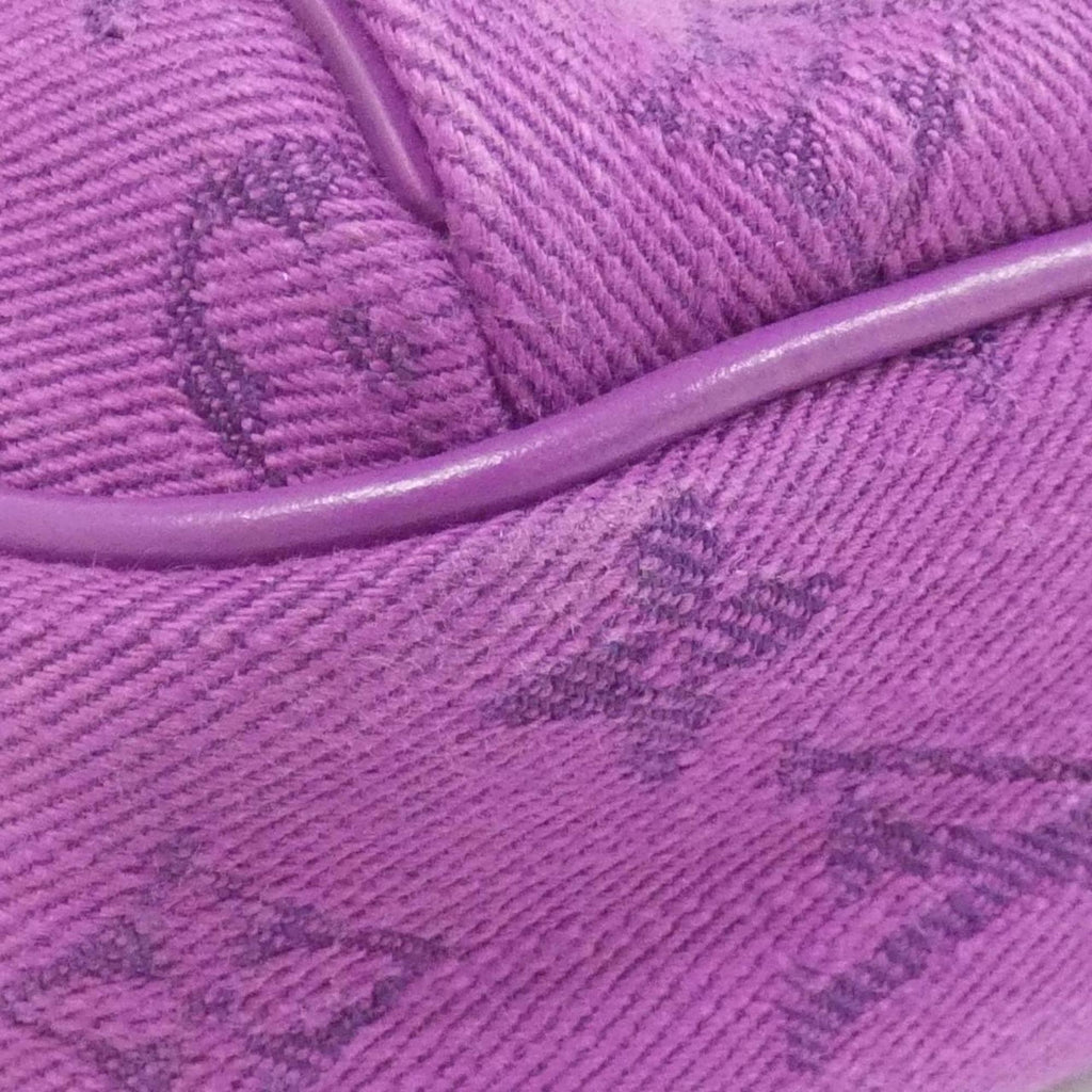 Louis Vuitton Purple Denim Canvas Shoulder Bag (Pre-Owned)