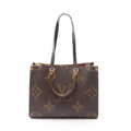 Louis Vuitton Beige Brown Monogram Coated Canvas Tote Bag (Pre-Owned)