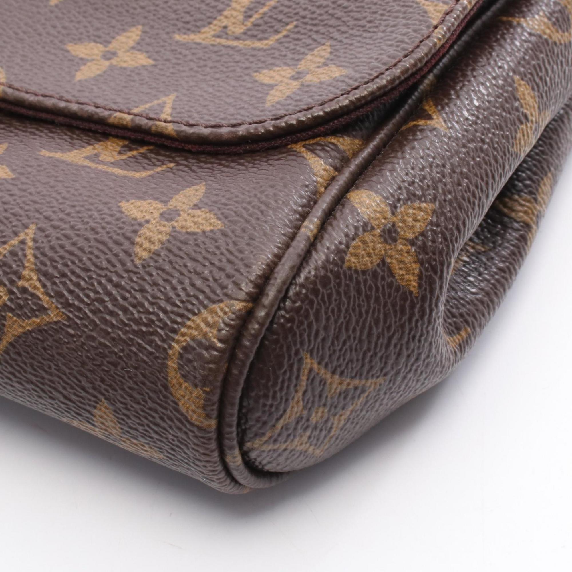 Louis Vuitton Brown Pvc Coated Canvas Leather Handbag (Pre-Owned)