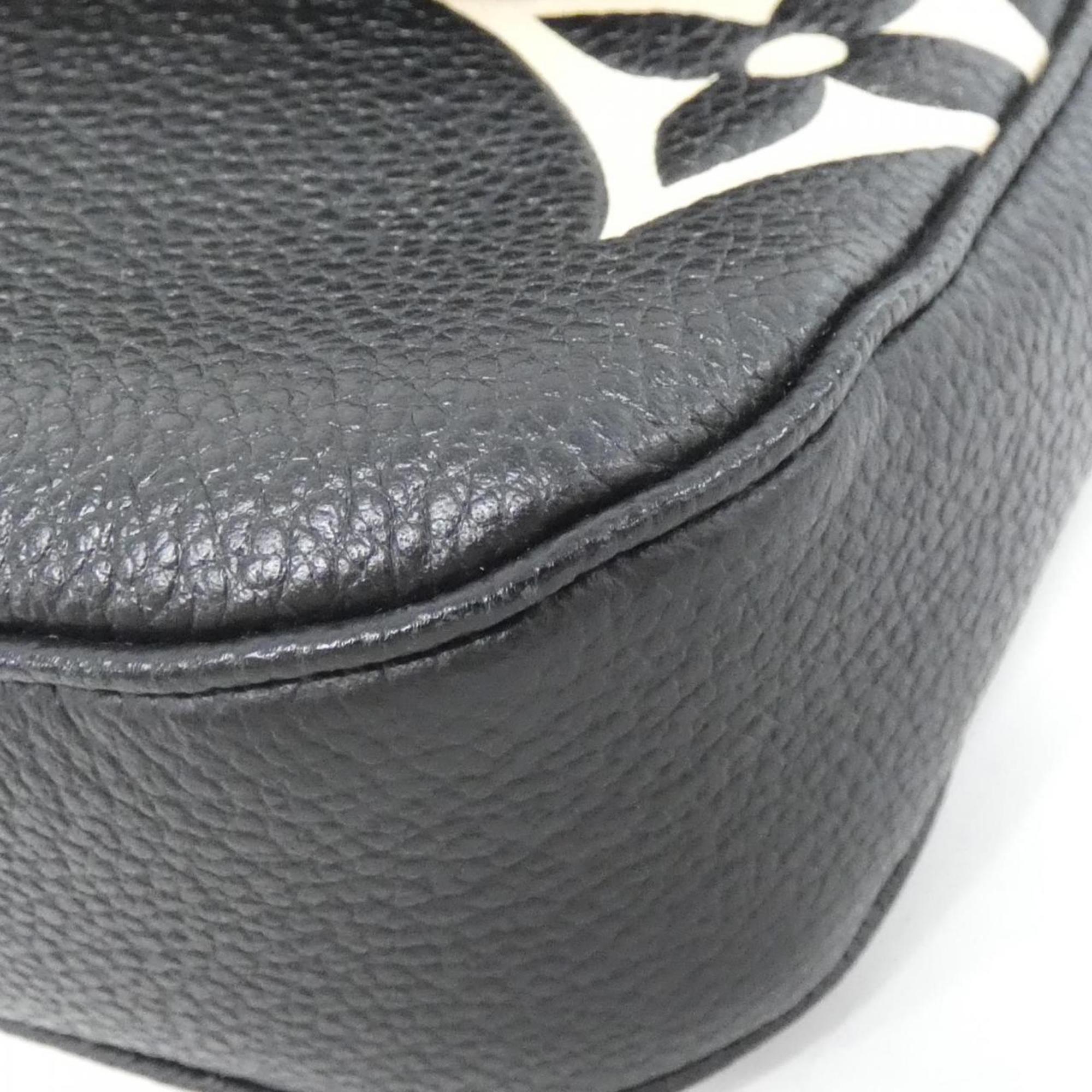 Louis Vuitton Beige Black Leather Pochette Pouch Shoulder Bag (Pre-Owned)