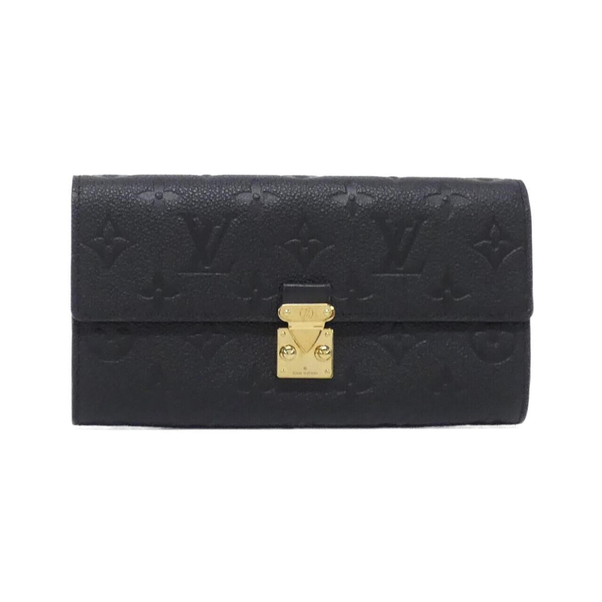 Louis Vuitton Black Monogram Empreinte Long Wallet (Bi-Fold) (Pre-Owned)