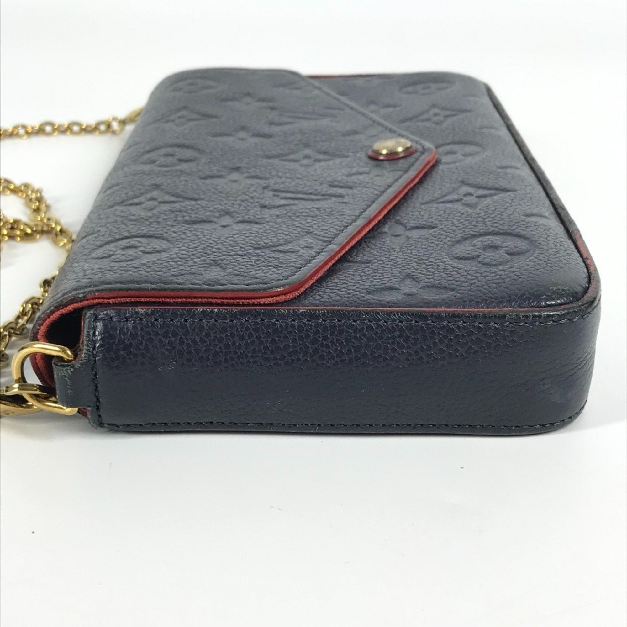 Louis Vuitton Navy Monogram Empreinte Chain/Shoulder Wallet (Pre-Owned)