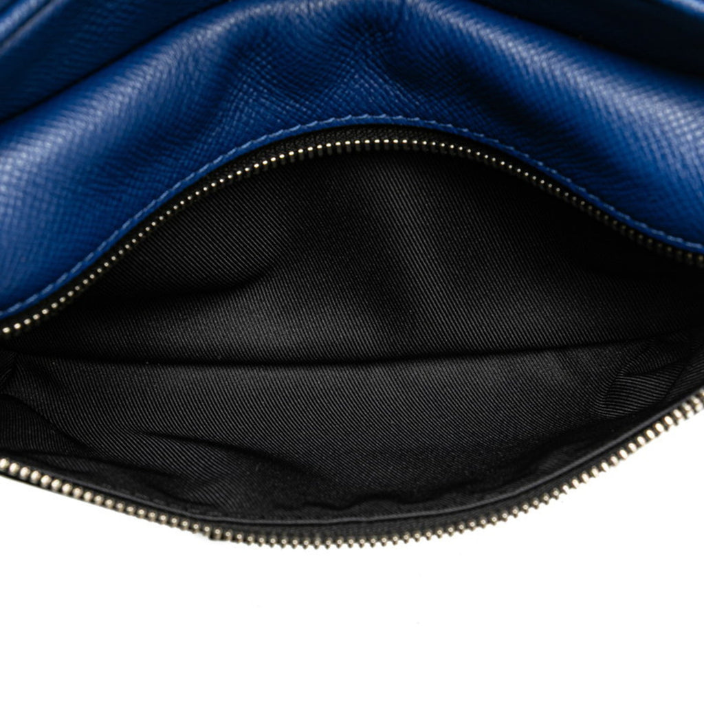 Louis Vuitton Black Blue Leather Sling Bag (Pre-Owned)
