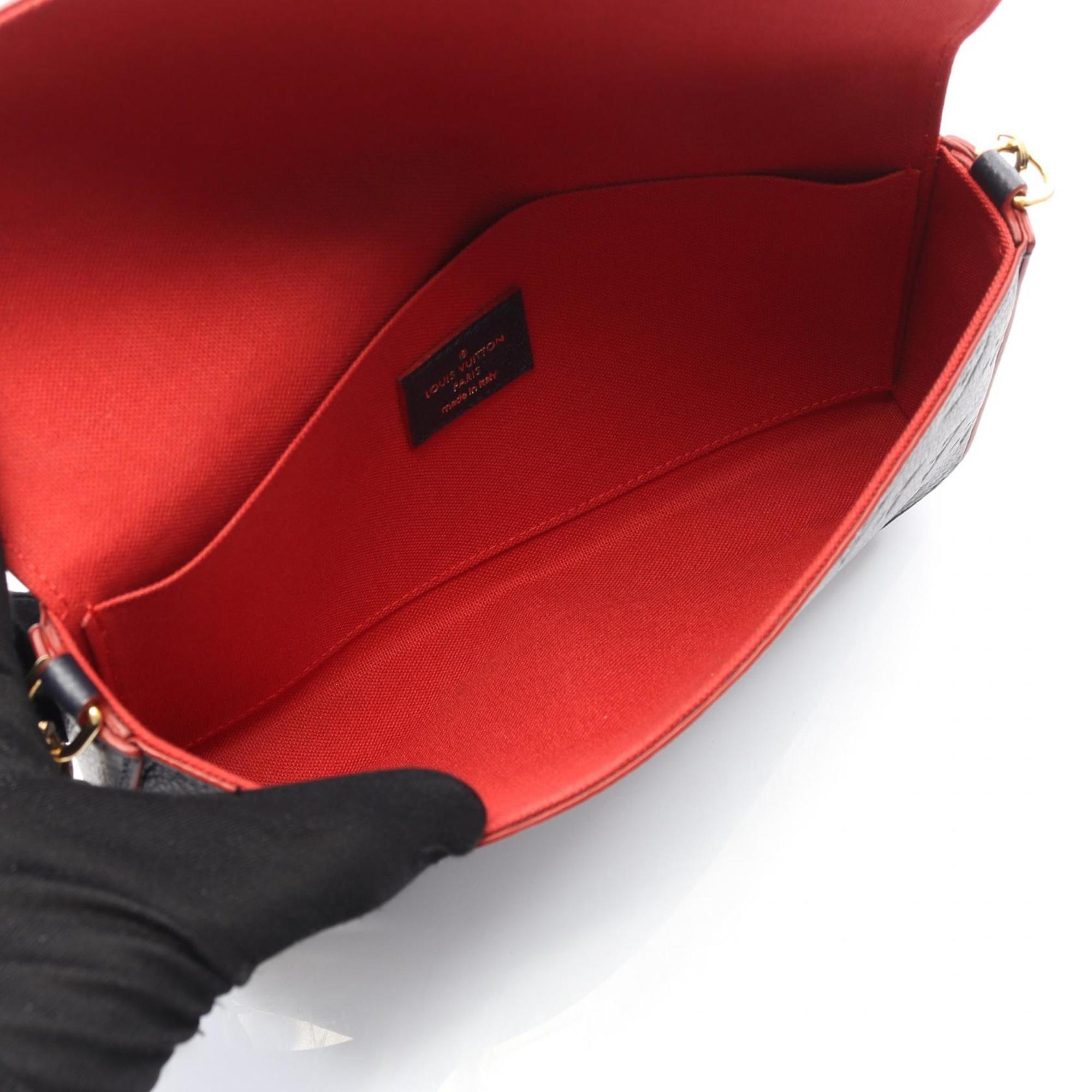 Louis Vuitton Marine Rouge Navy Red Color Monogram Empreinte Pochette Shoulder Bag (Pre-Owned)