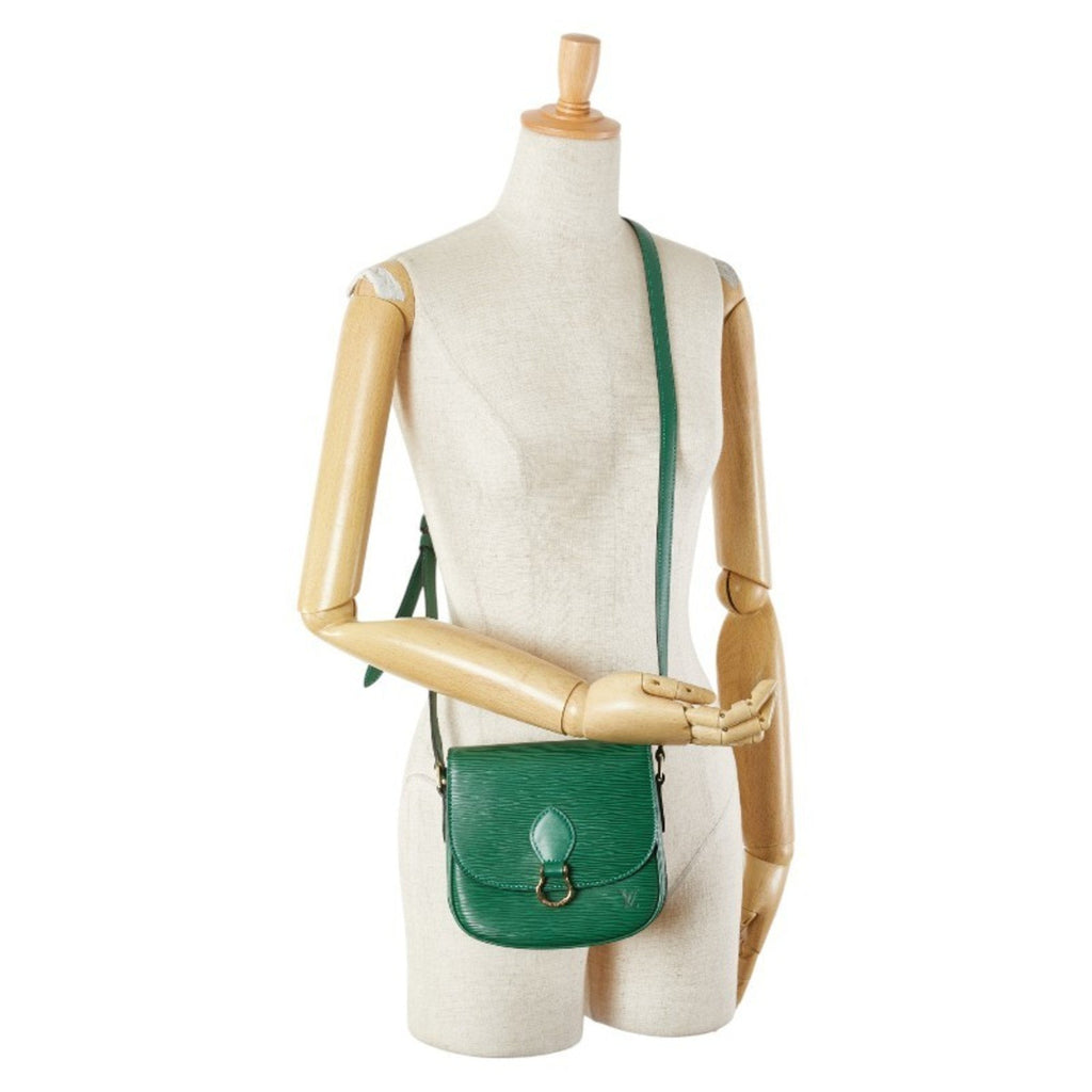 Louis Vuitton Epi Borneo Green Leather Shoulder Bag (Pre-Owned)