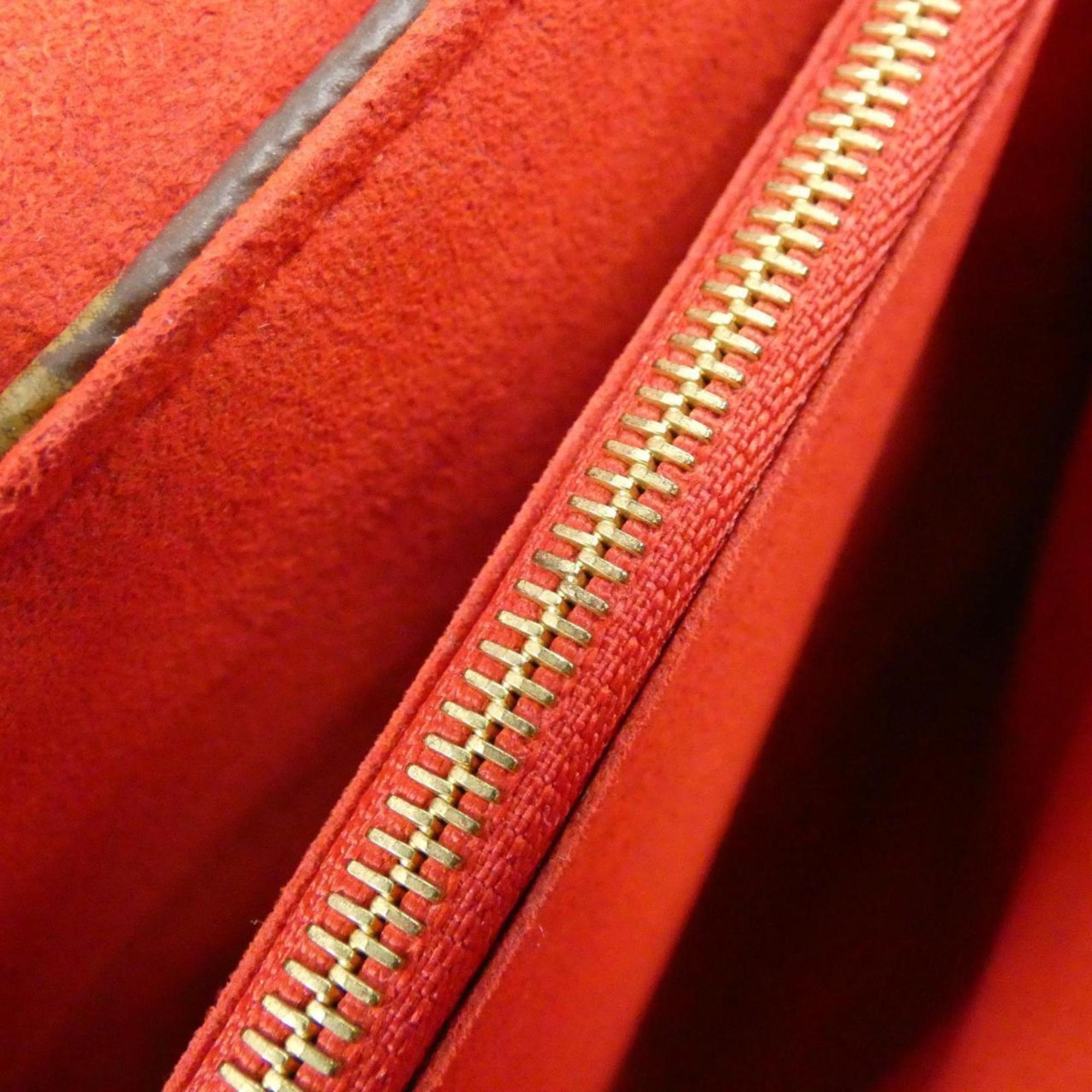Louis Vuitton Cerise Marron Coated Canvas Leather Shoulder Bag (Pre-Owned)