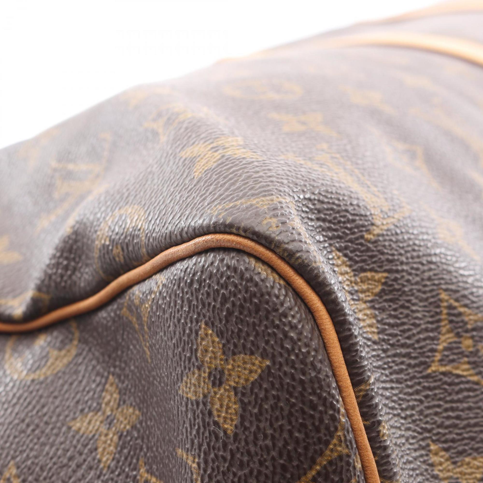 Louis Vuitton Brown Monogram Coated Canvas Leather Boston Bag (Pre-Owned)