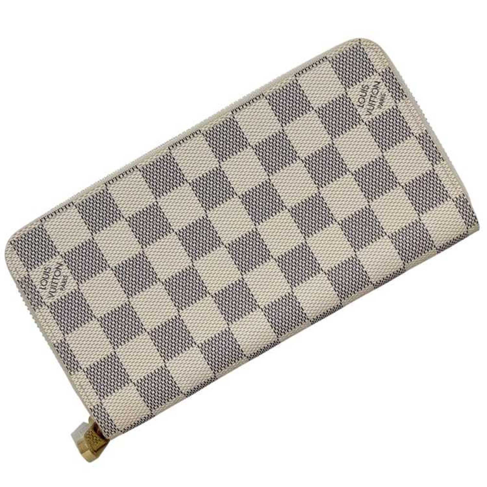 Louis Vuitton Damier Azur Gray White Damier Azur Long Wallet (Bi-Fold) (Pre-Owned)