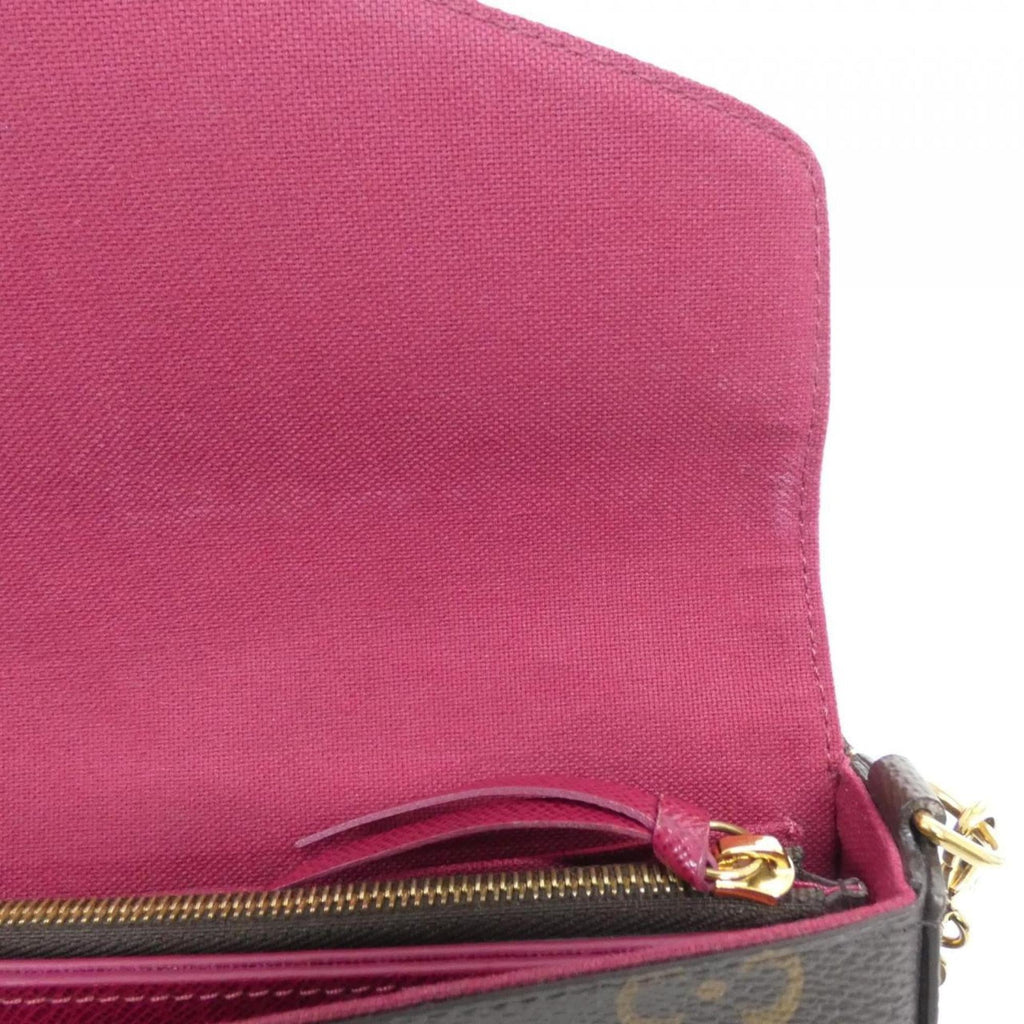 Louis Vuitton Monogram Marron Coated Canvas Pochette Shoulder Bag (Pre-Owned)