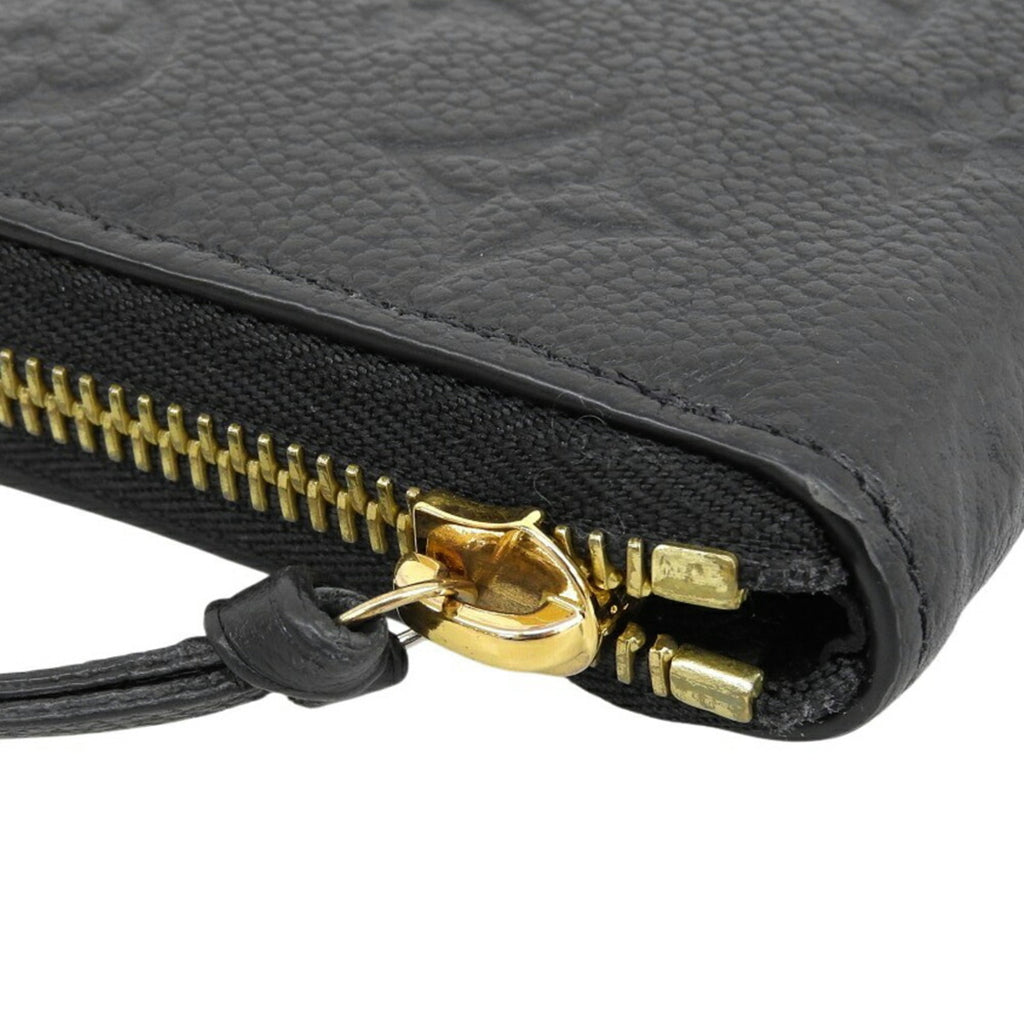Louis Vuitton Black Noir Leather Long Wallet (Bi-Fold) (Pre-Owned)