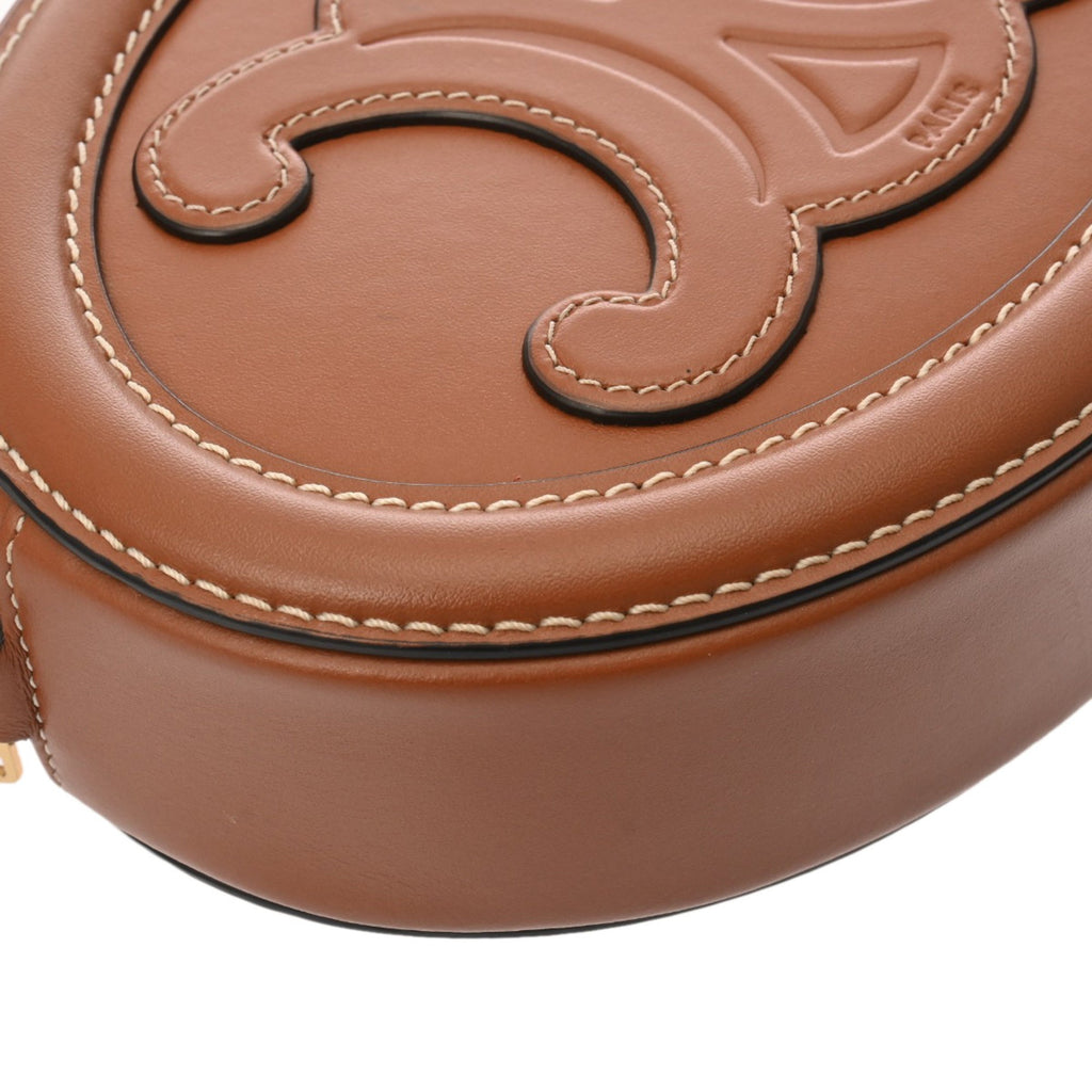 Triomphe Oval Crossbody Bag Leather
