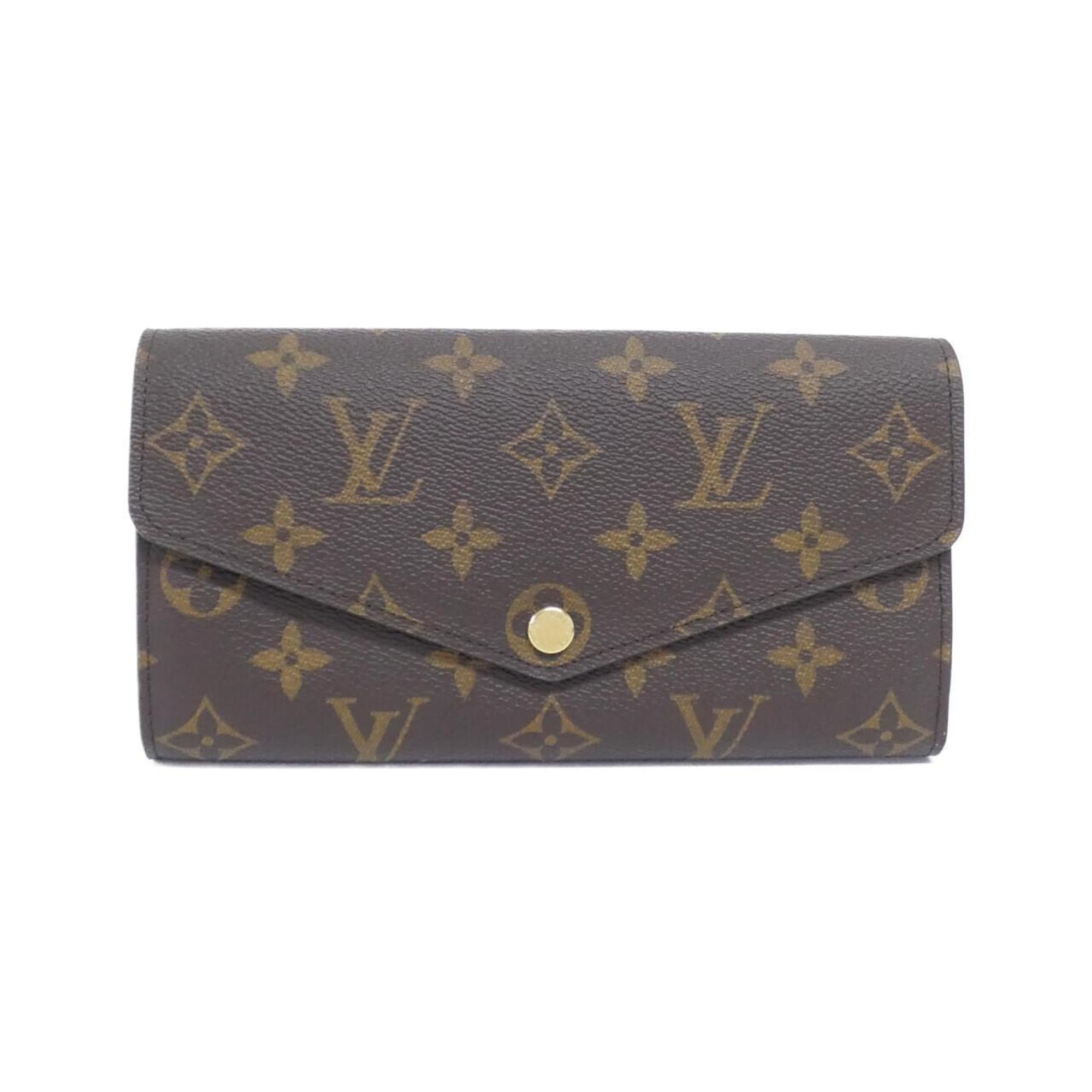 Louis Vuitton Brown Coated Canvas Long Wallet (Bi-Fold) (Pre-Owned)