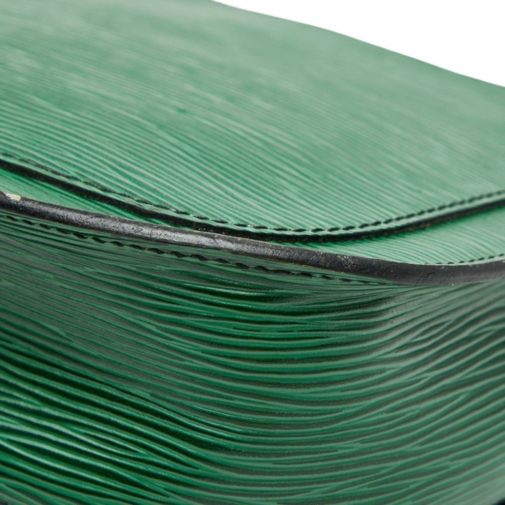 Louis Vuitton Borneo Green Leather Shoulder Bag (Pre-Owned)