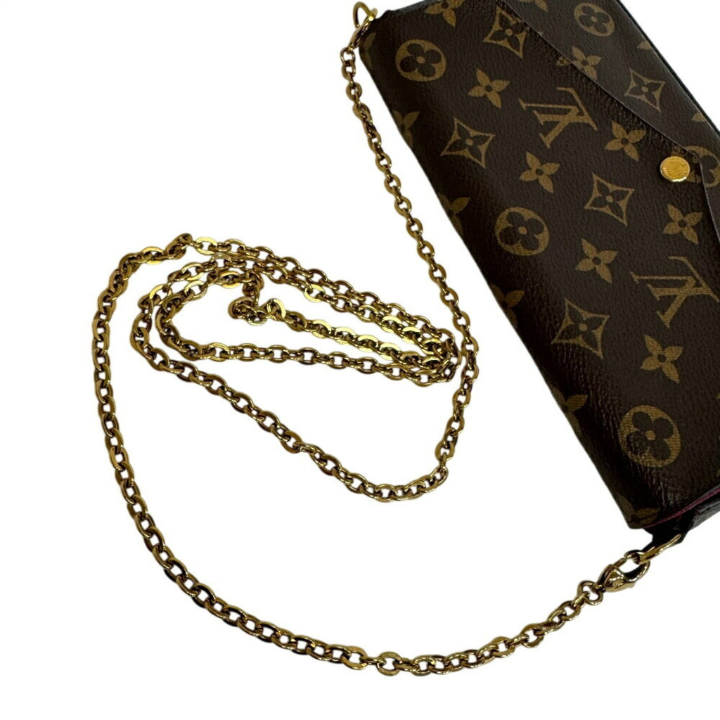 Louis Vuitton Brown Monogram Monogram Leather Pouch Shoulder Bag (Pre-Owned)