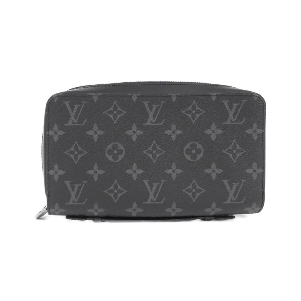 Louis Vuitton Black Coated Canvas Long Wallet (Bi-Fold) (Pre-Owned)