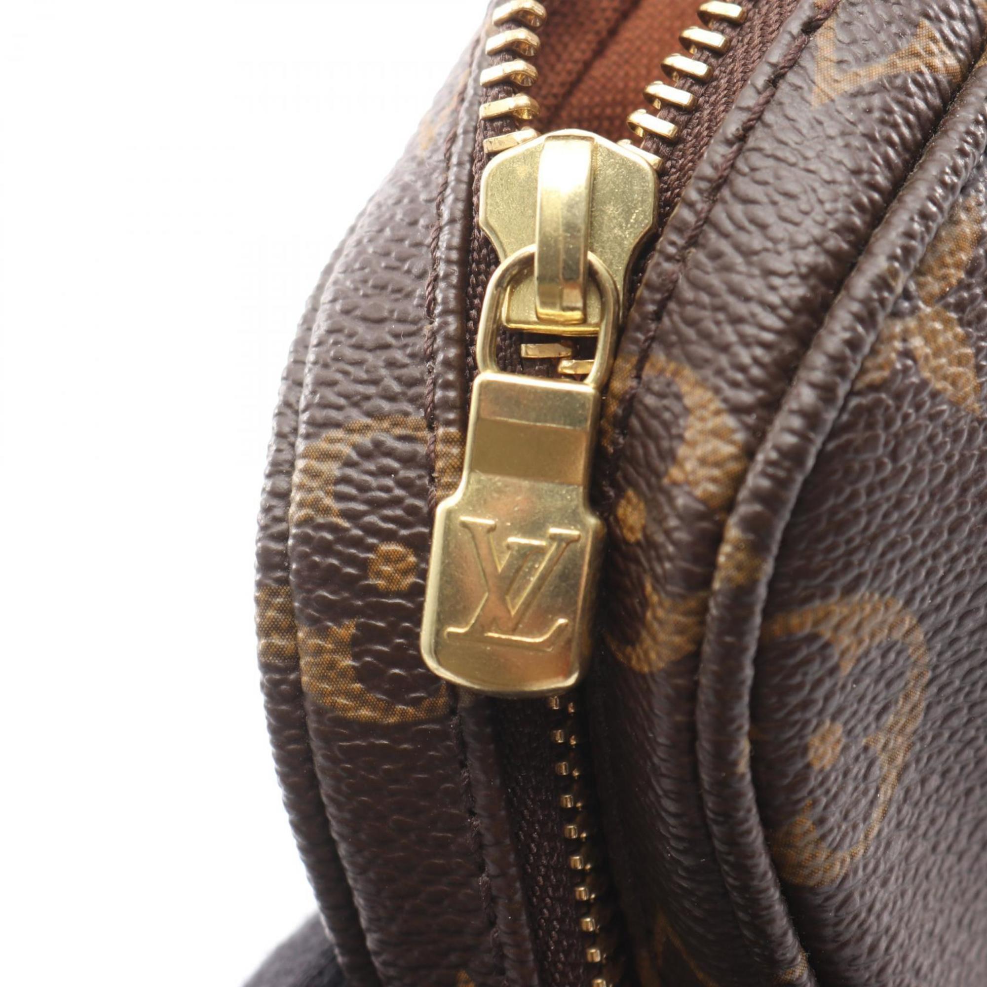 Louis Vuitton Monogram Brown Coated Canvas Leather Shoulder Bag (Pre-Owned)