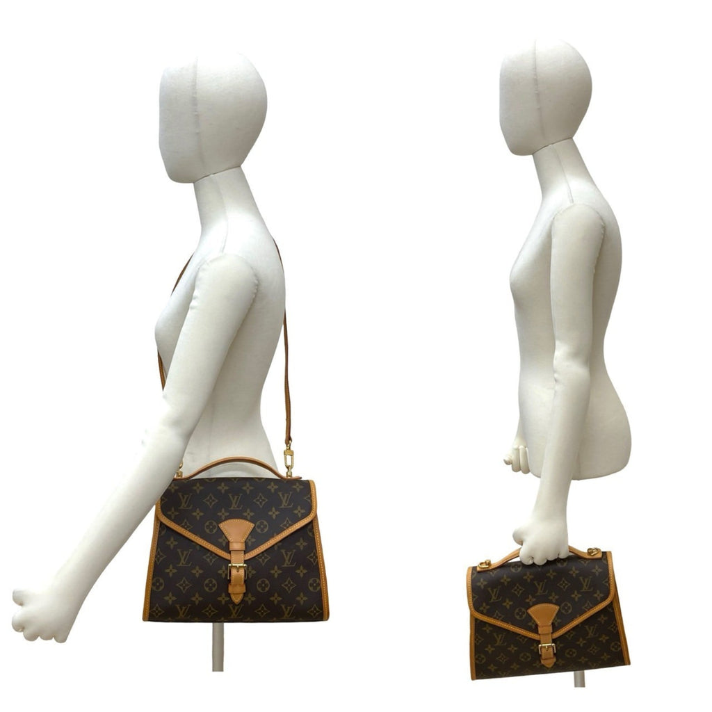 Louis Vuitton Brown Leather Pvc Handbag Shoulder Bag (Pre-Owned)
