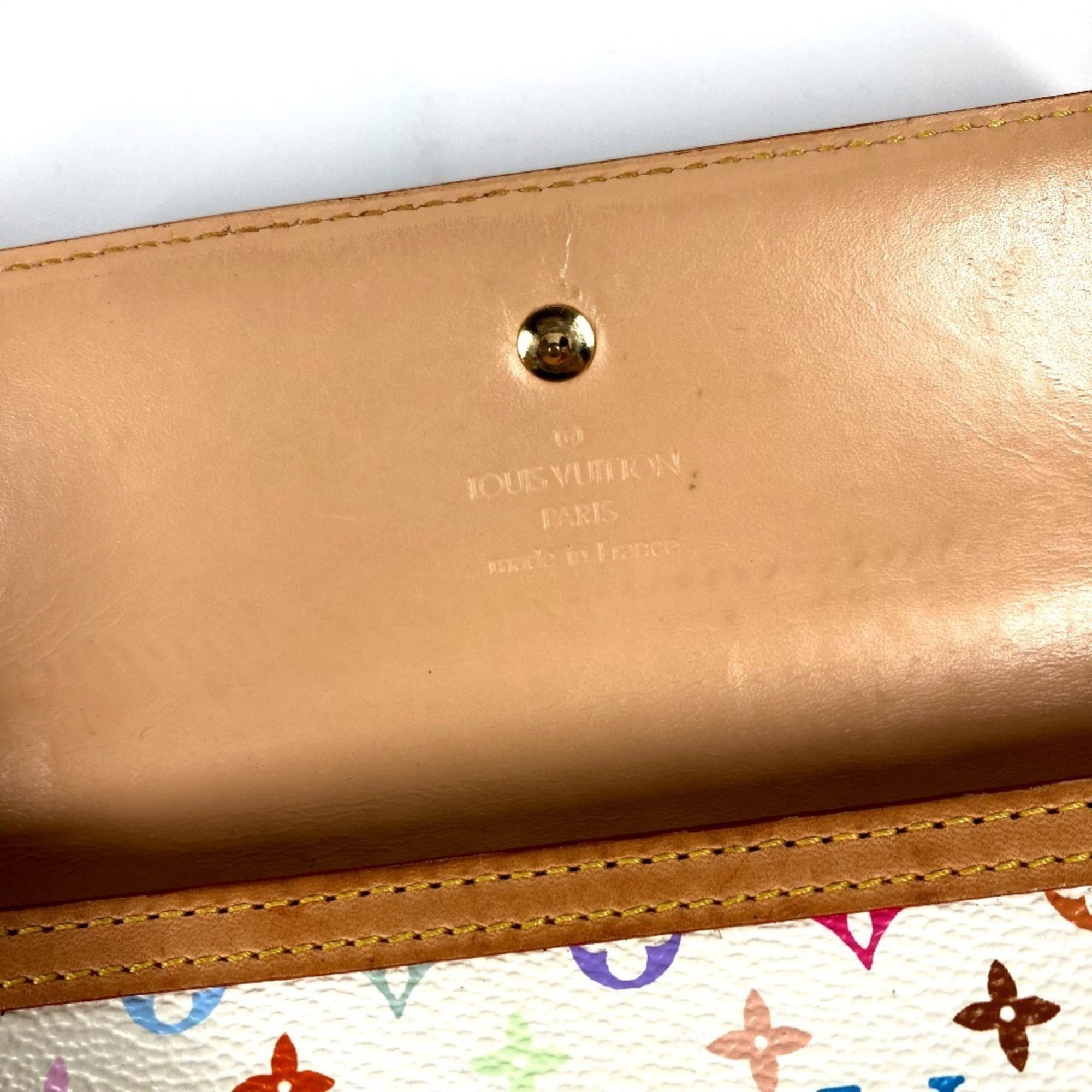 Louis Vuitton Monogram Multi-Color White Yellow Monogram Multicolore Long Wallet (Tri-Fold) (Pre-Owned)