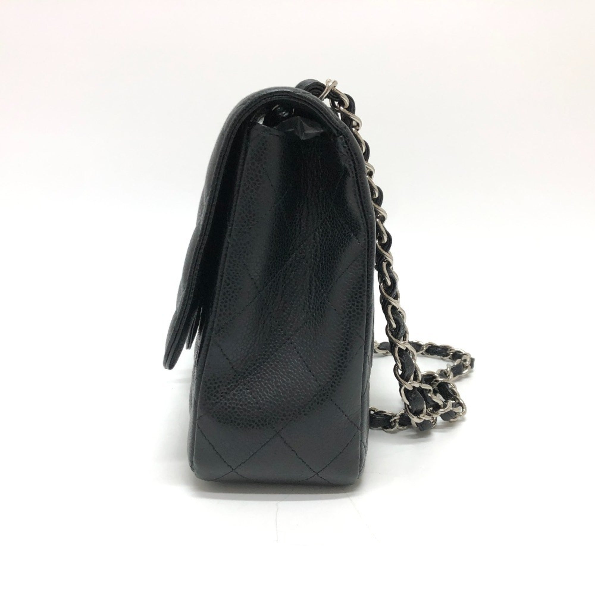 Classic Single Flap Bag Quilted Caviar Jumbo