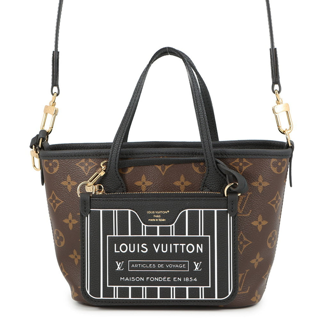 Louis Vuitton Noir Monogram Leather Tote Bag (Pre-Owned)