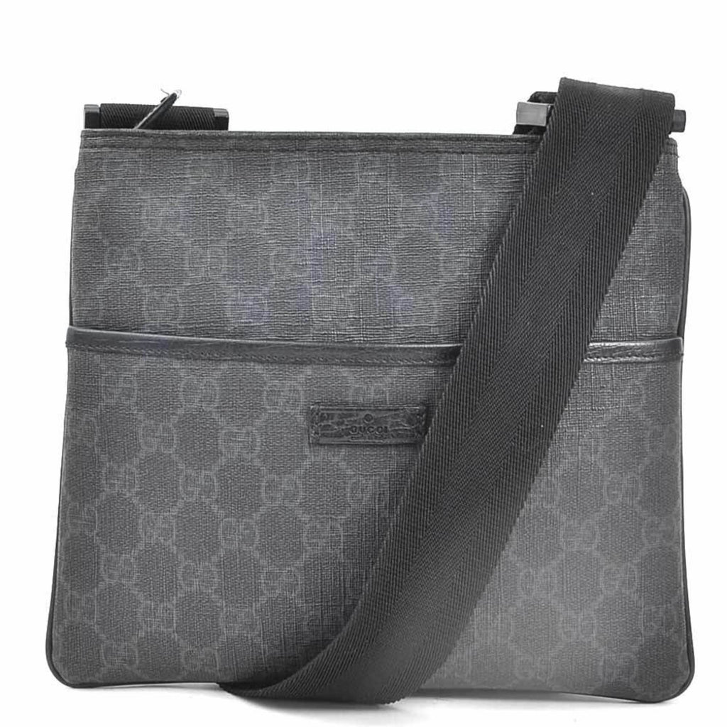 Flat Messenger Bag GG Coated Canvas Small