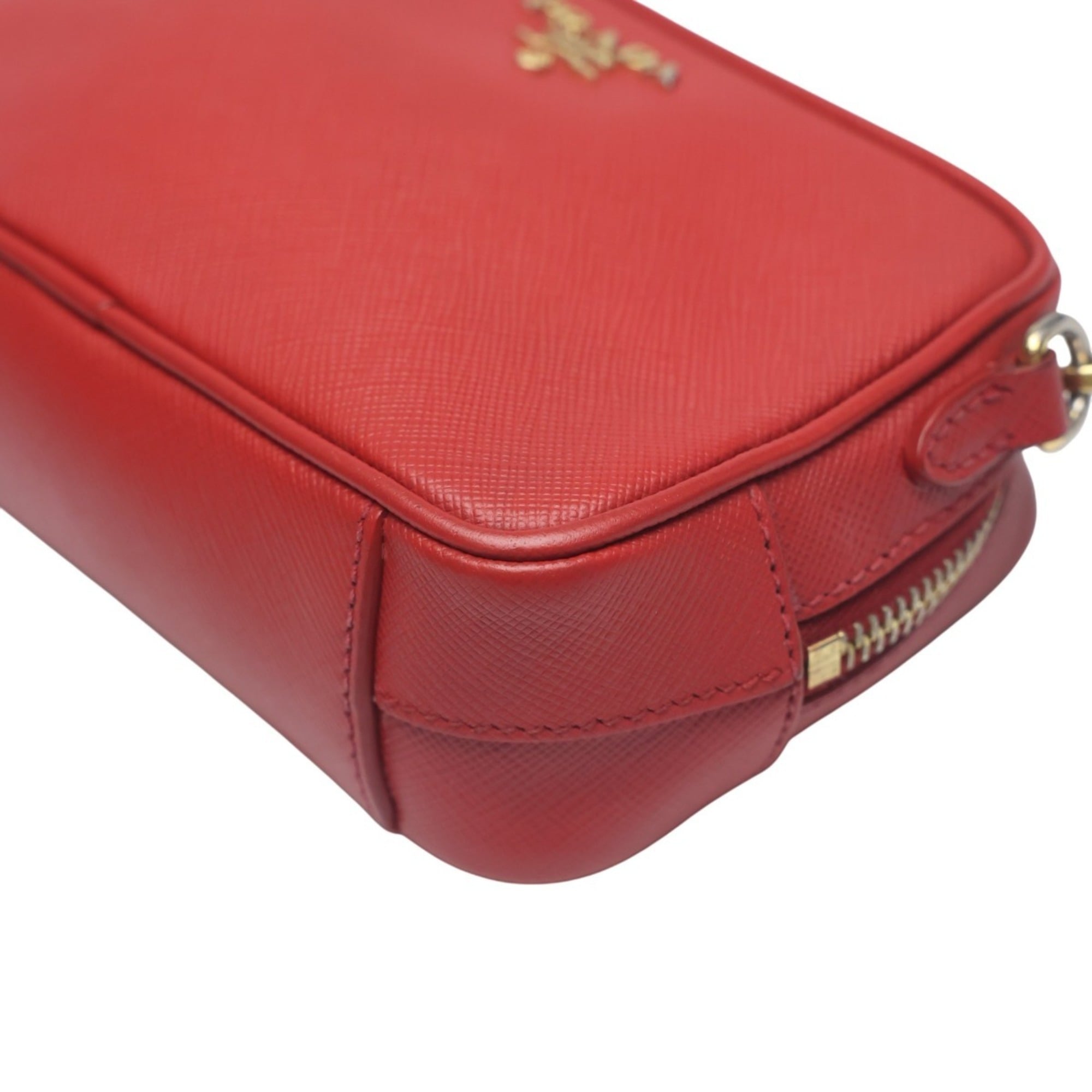 Zip Crossbody Bag Saffiano Leather Mini