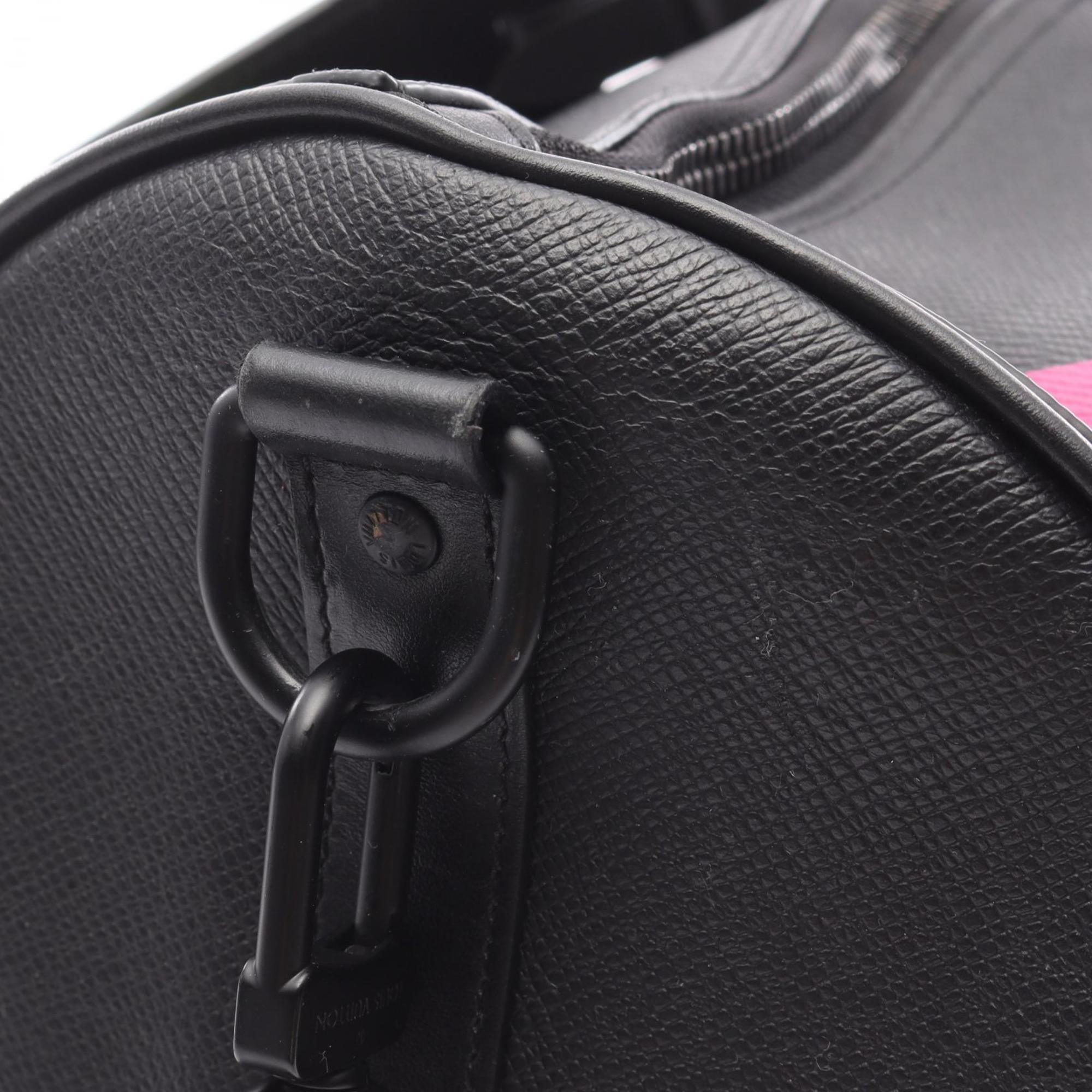 Louis Vuitton Black Multi-Color Noir Leather Boston Bag (Pre-Owned)